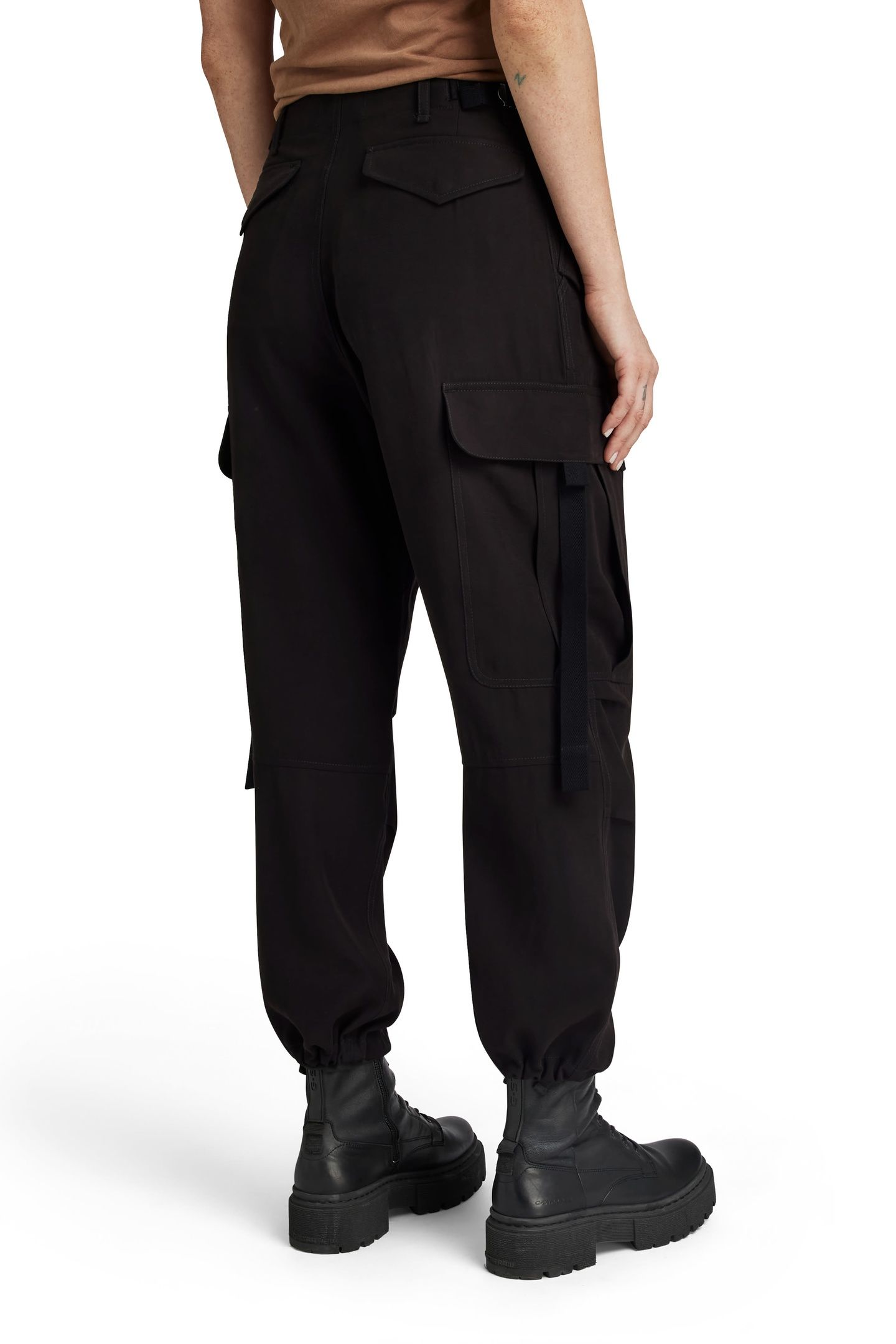 CARGO CROPPED DRAWCORD PANT BLACK 2