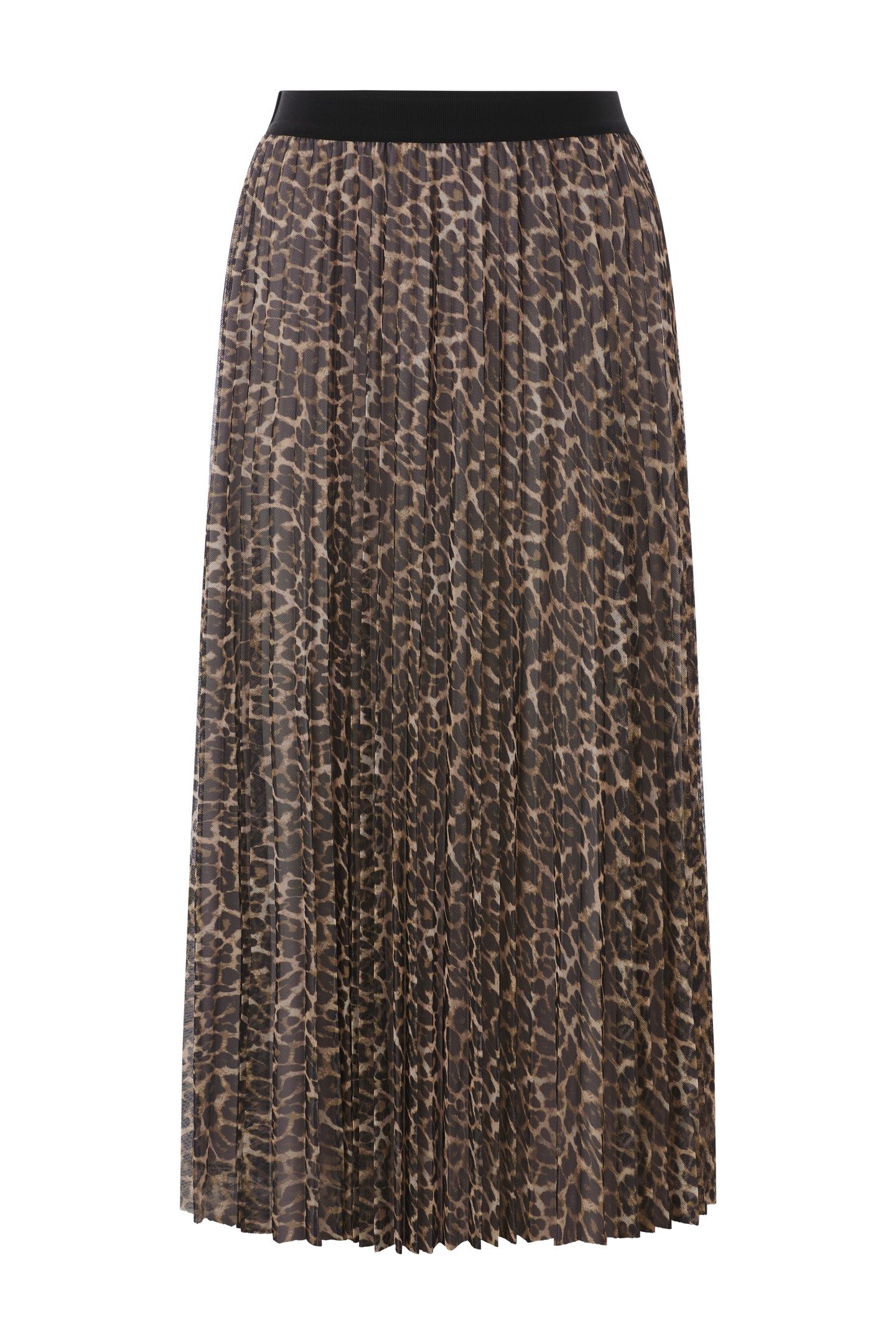 PRINTED TULLE SKIRT CAFFEE LATTE 4
