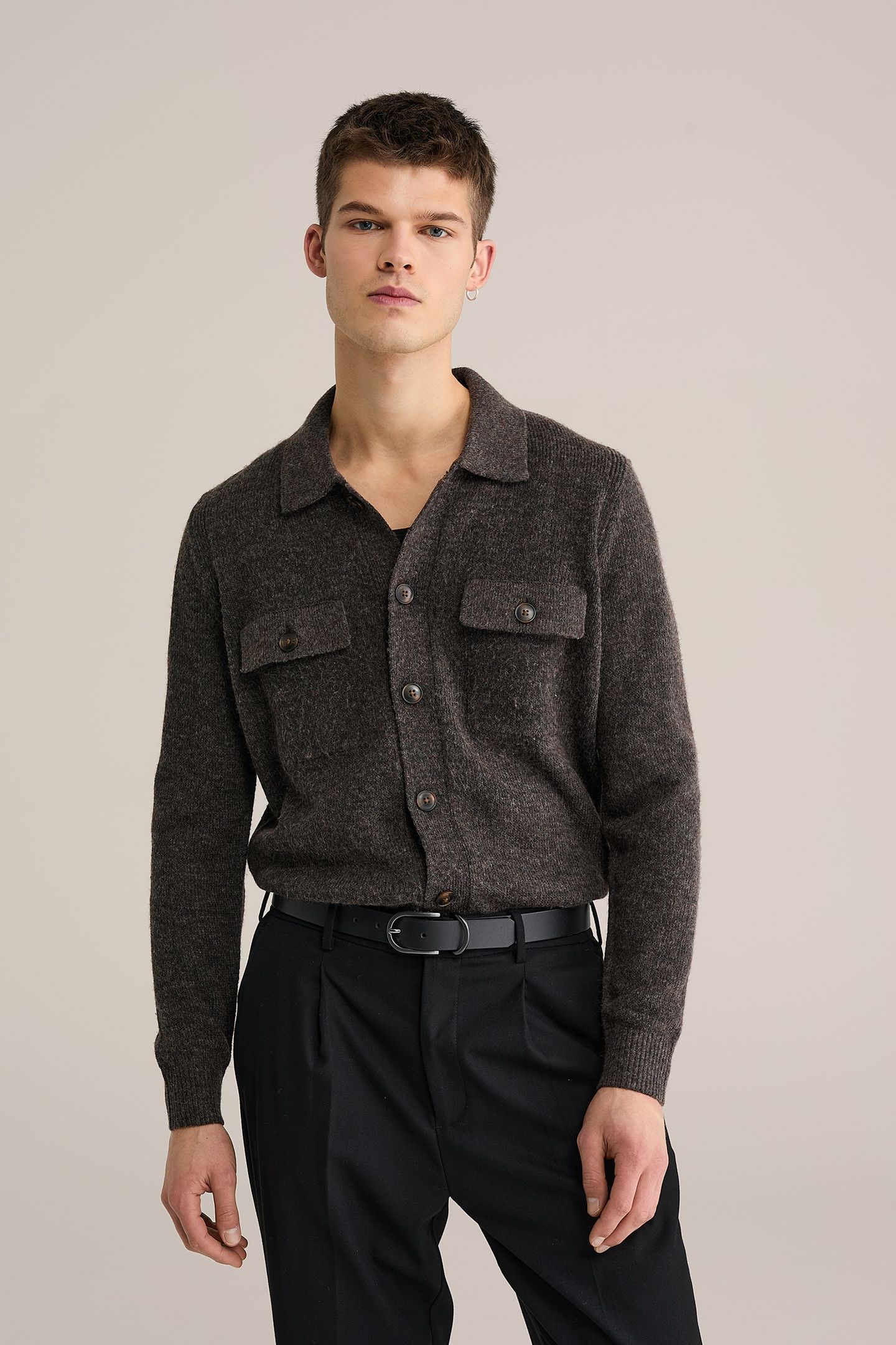 CARDIGAN DARK BROWN 2
