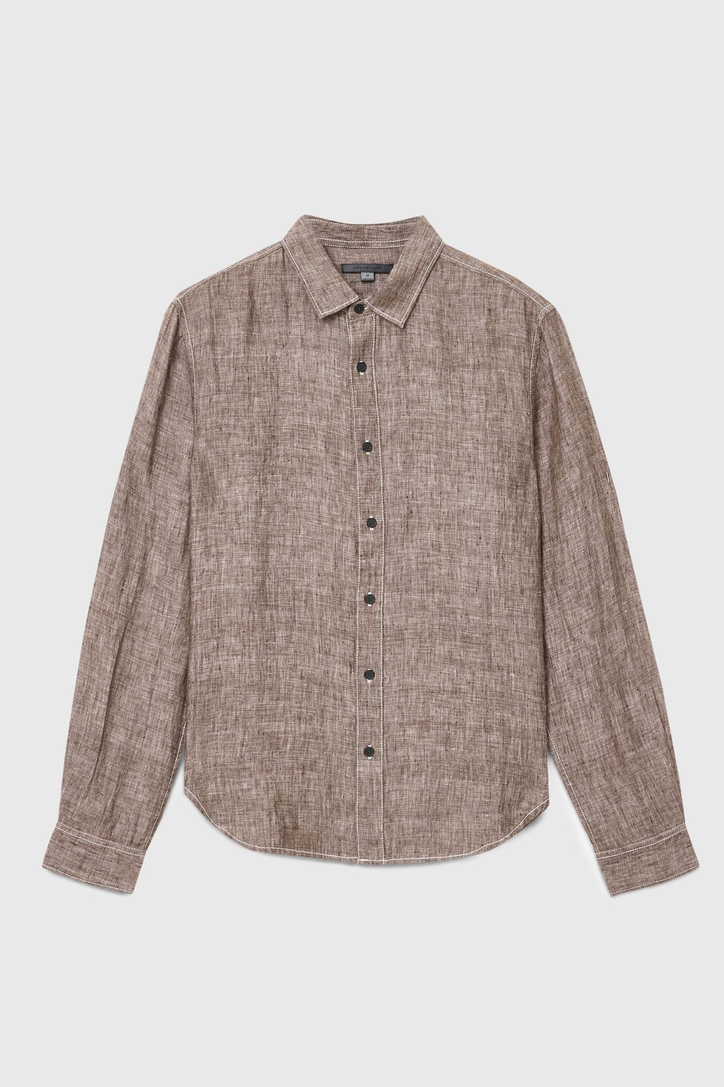 BEN LS SPORTSHIRT EARTH BROWN 2