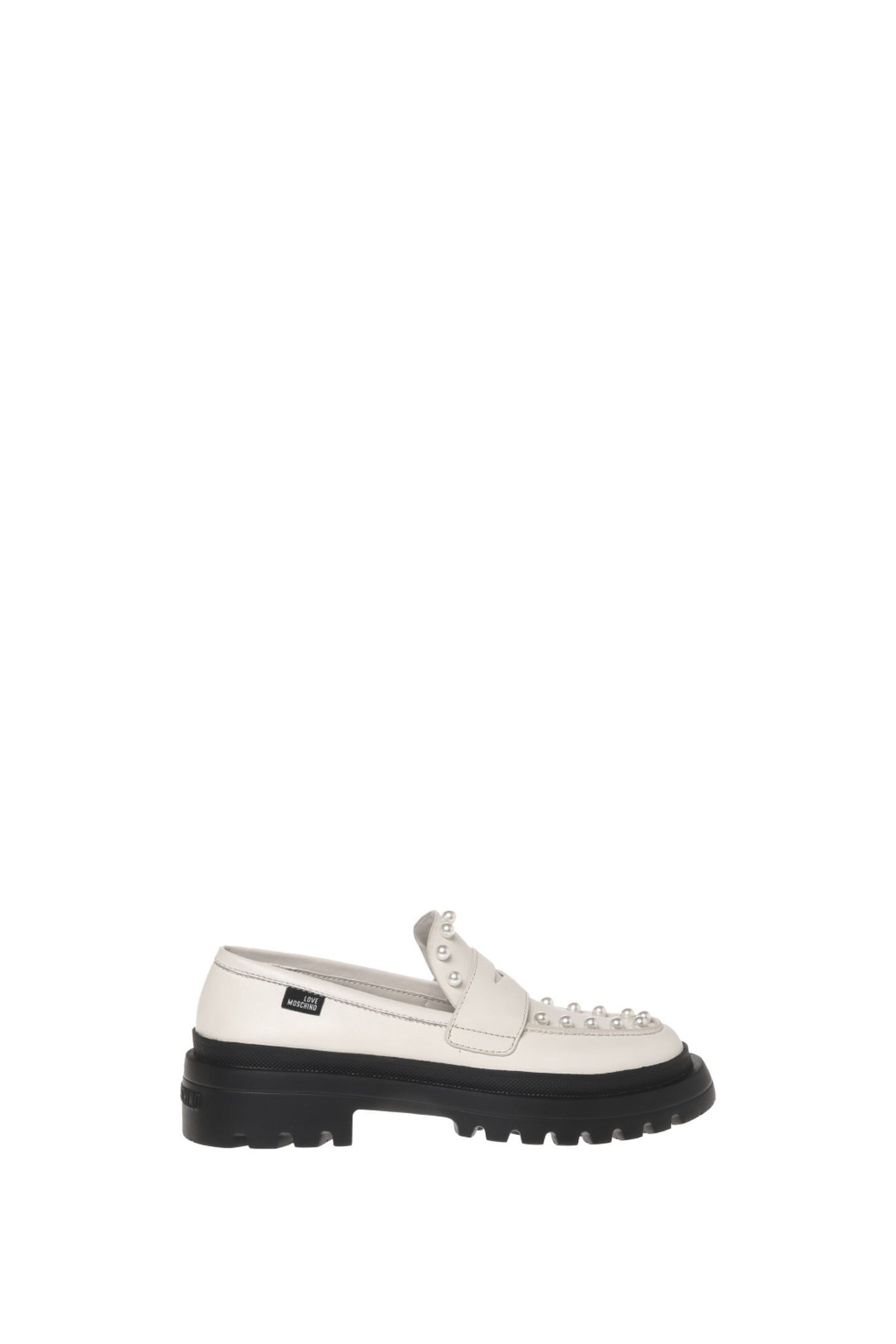 HER LOVE CALFSKIN LOAFERS WHITE 2