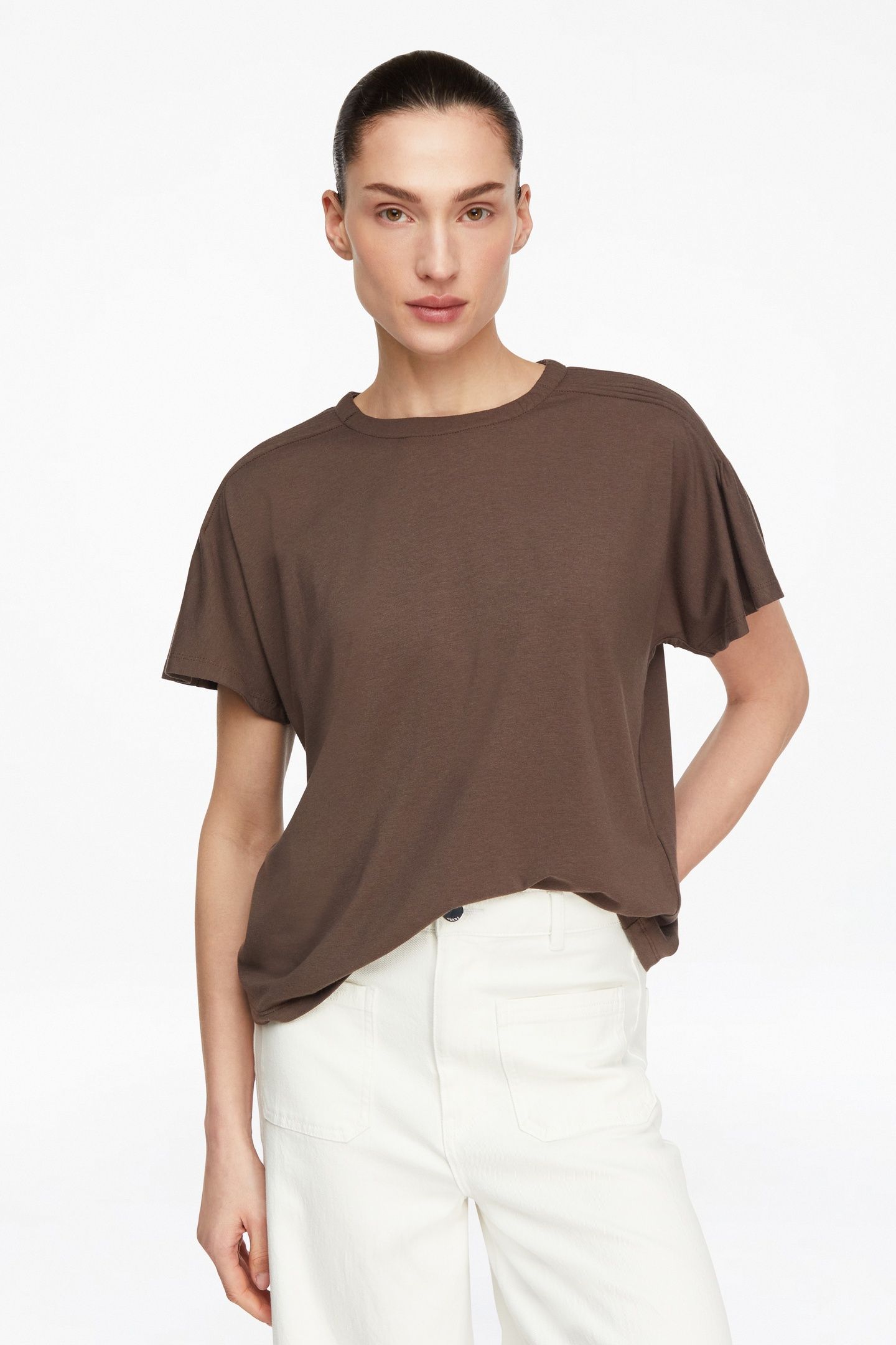 COMMA T-SHIRTS BROWN 1