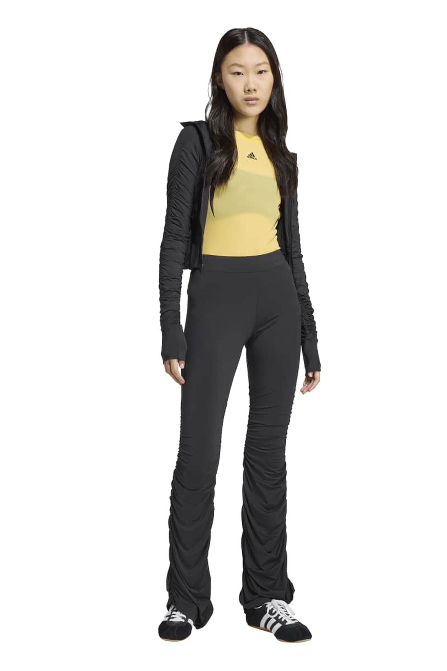 ORIGINALS RUCHED TRACK TOP BLACK 3
