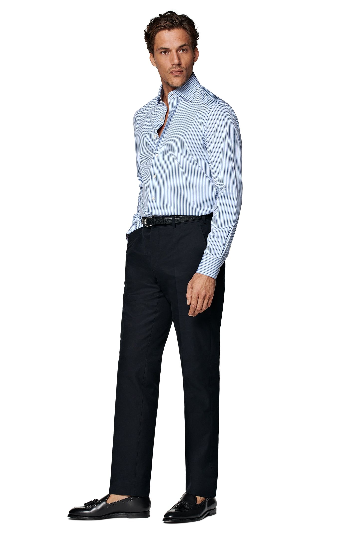 RETRO STRIPE MULTI COLOUR FORMAL SHIRTS BLUE 3