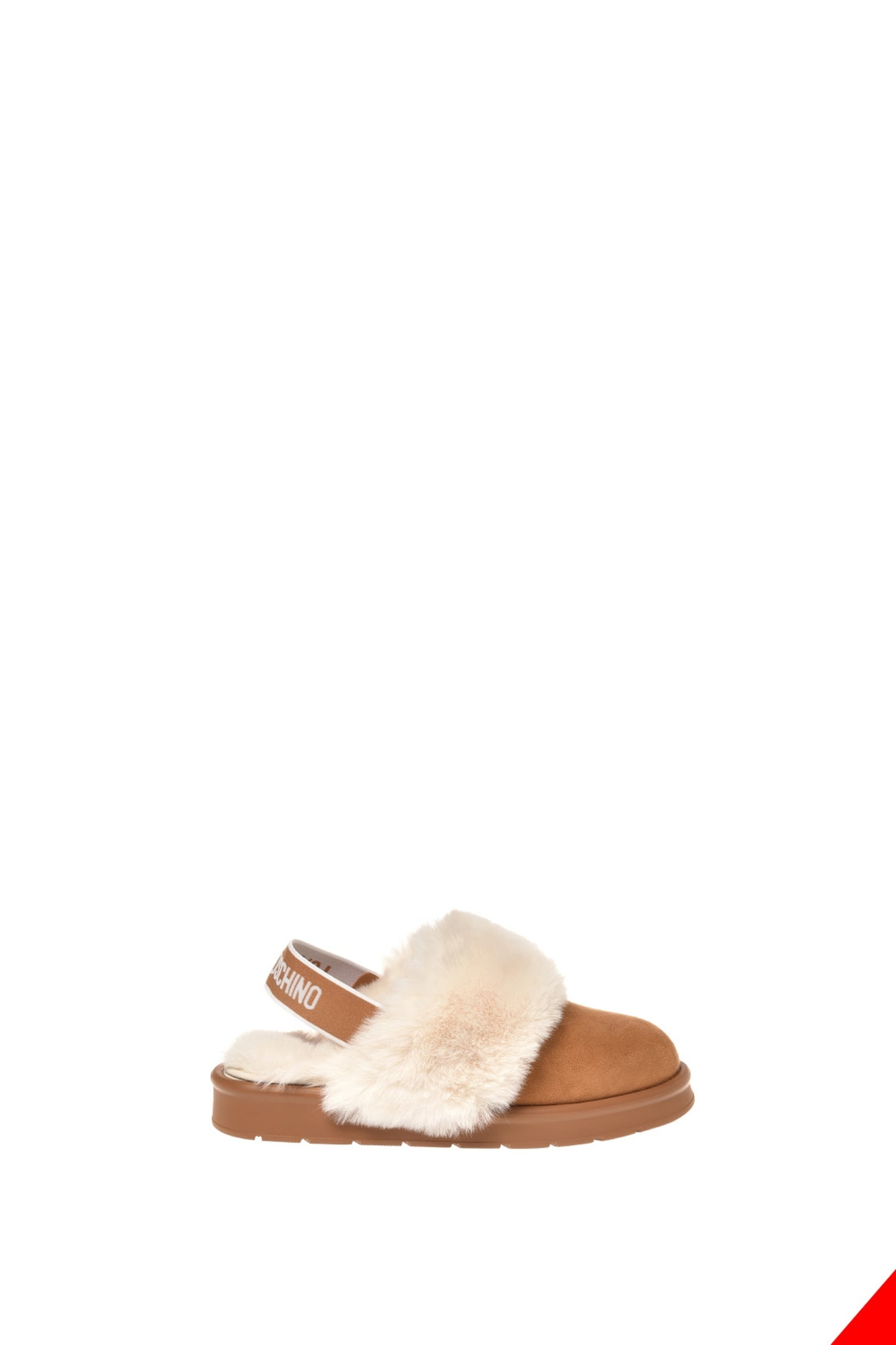 VELOUR MULE ELASTIC LOGO BAND BROWN 2