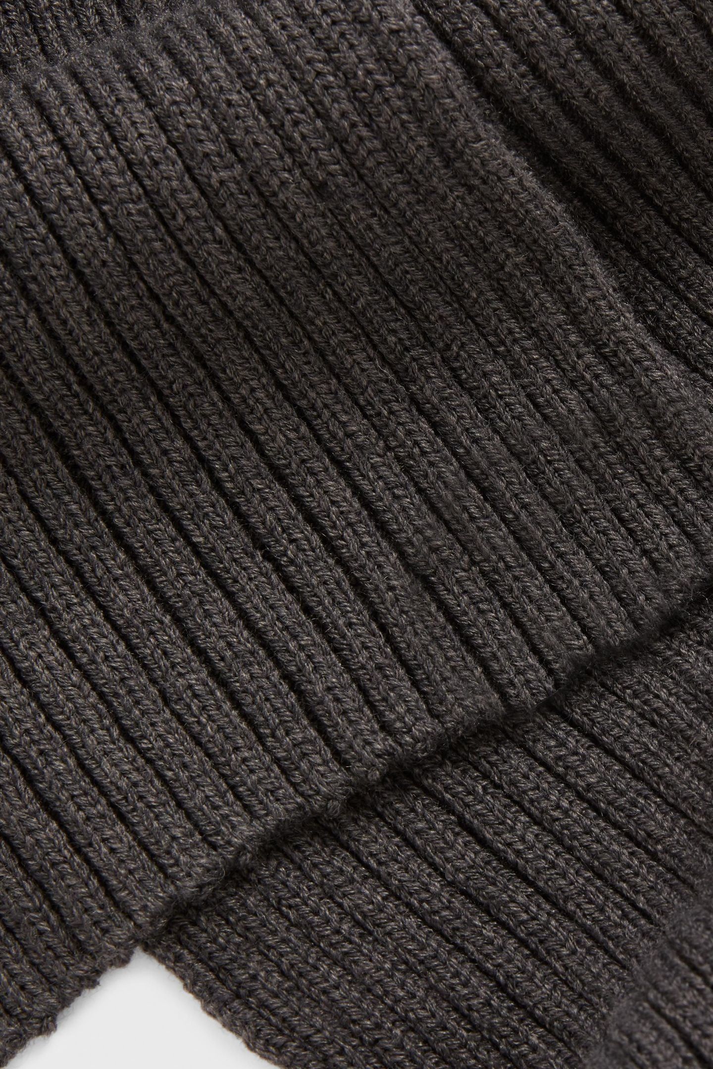 MERINO BLEND KNIT 2X2 RIB CHARCOAL 3
