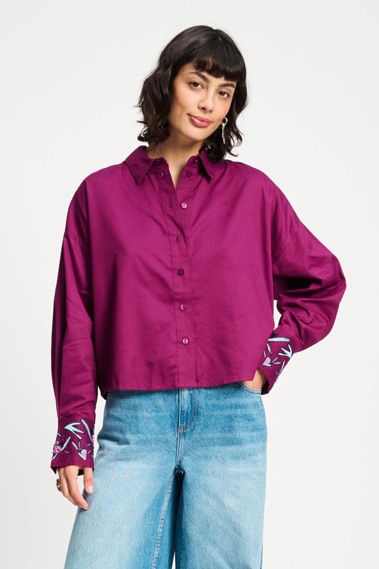 BLOUSE - PLUM MELANGE 1