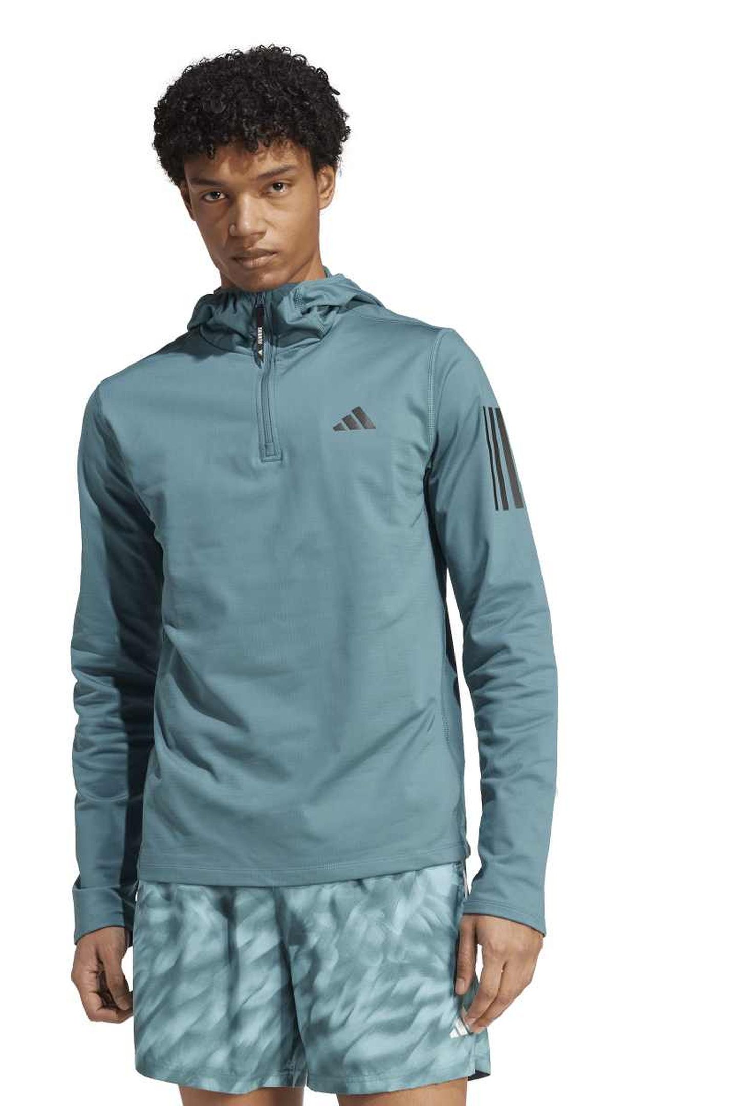 UNISEX PERFORMANCE OWN THE RUN WINTERIZED HOODED HALF-ZIP PR 2