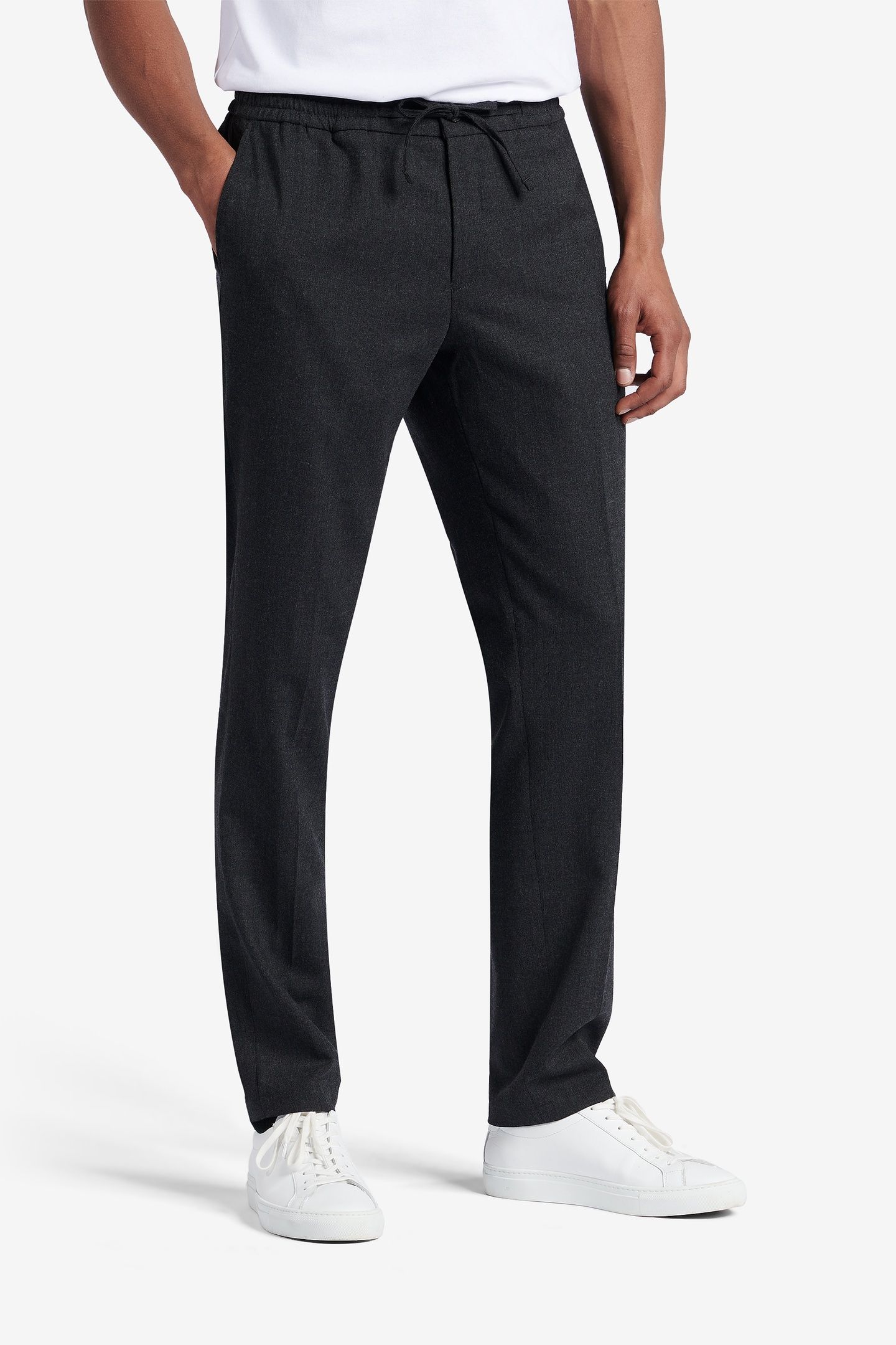 MONTREAL WASHABLE FLANNEL WOOL-STRETCH DARK GREY 2