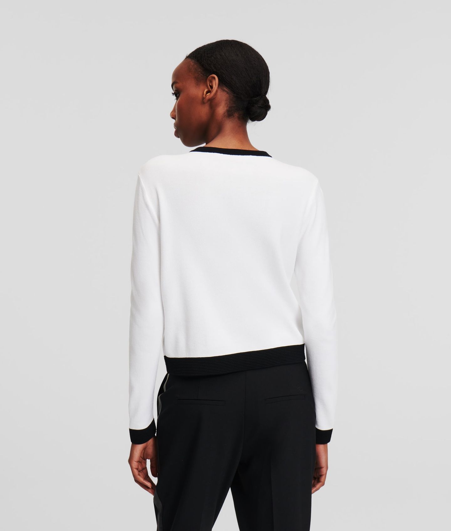 CLASSIC LSLV CARDIGAN WHITE 3