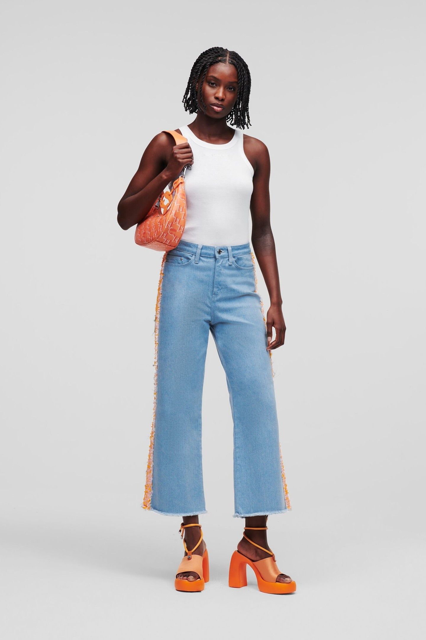 DENIM BOUCLE PANTS BLUE 8