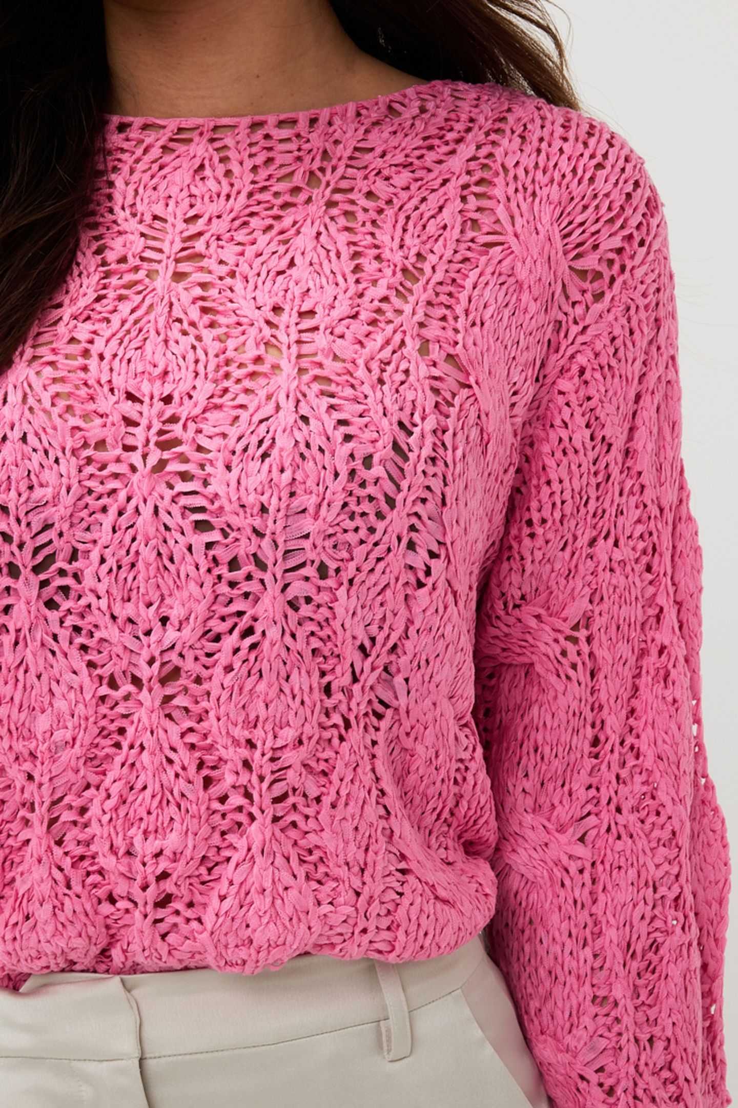 SWEATER CABLE TAPE YARN ROSE 7