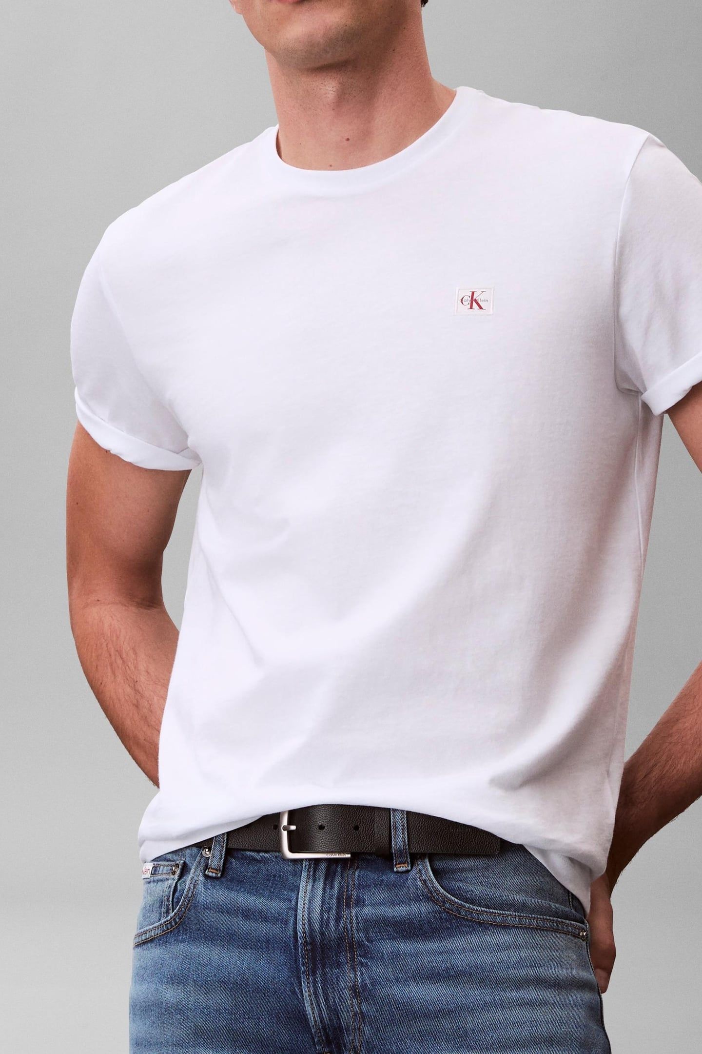 SS BADGE TEE 2-PACK BRIGHT WHITE/CLASSIC BLUE 2