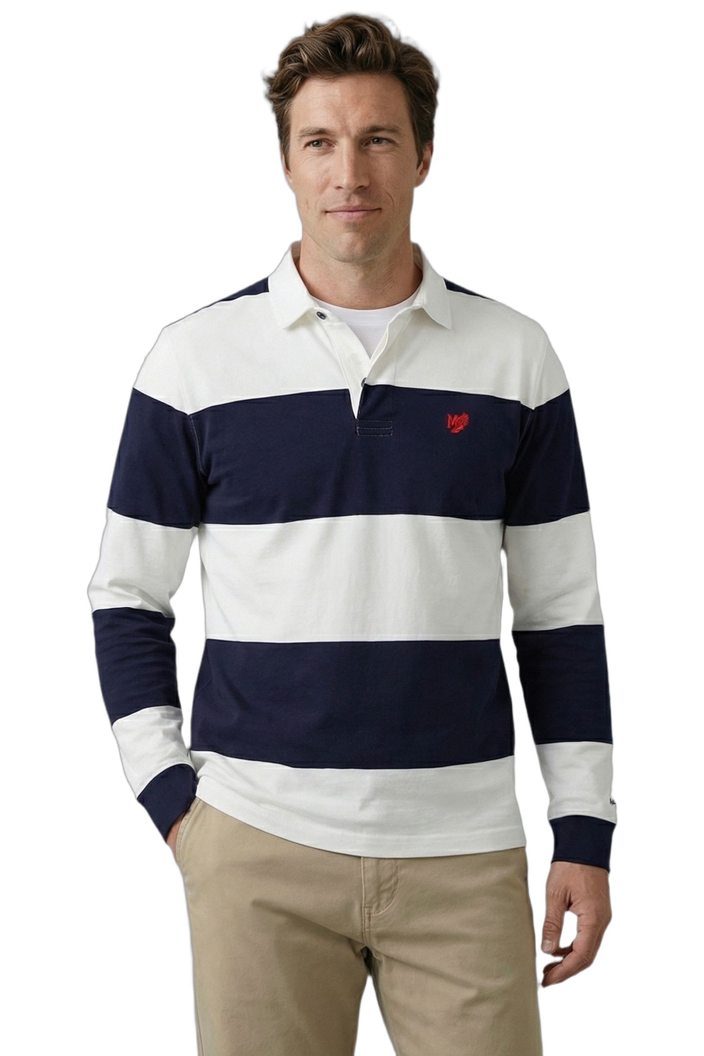RUGBY 2 STRIPES OFF WHITE 1