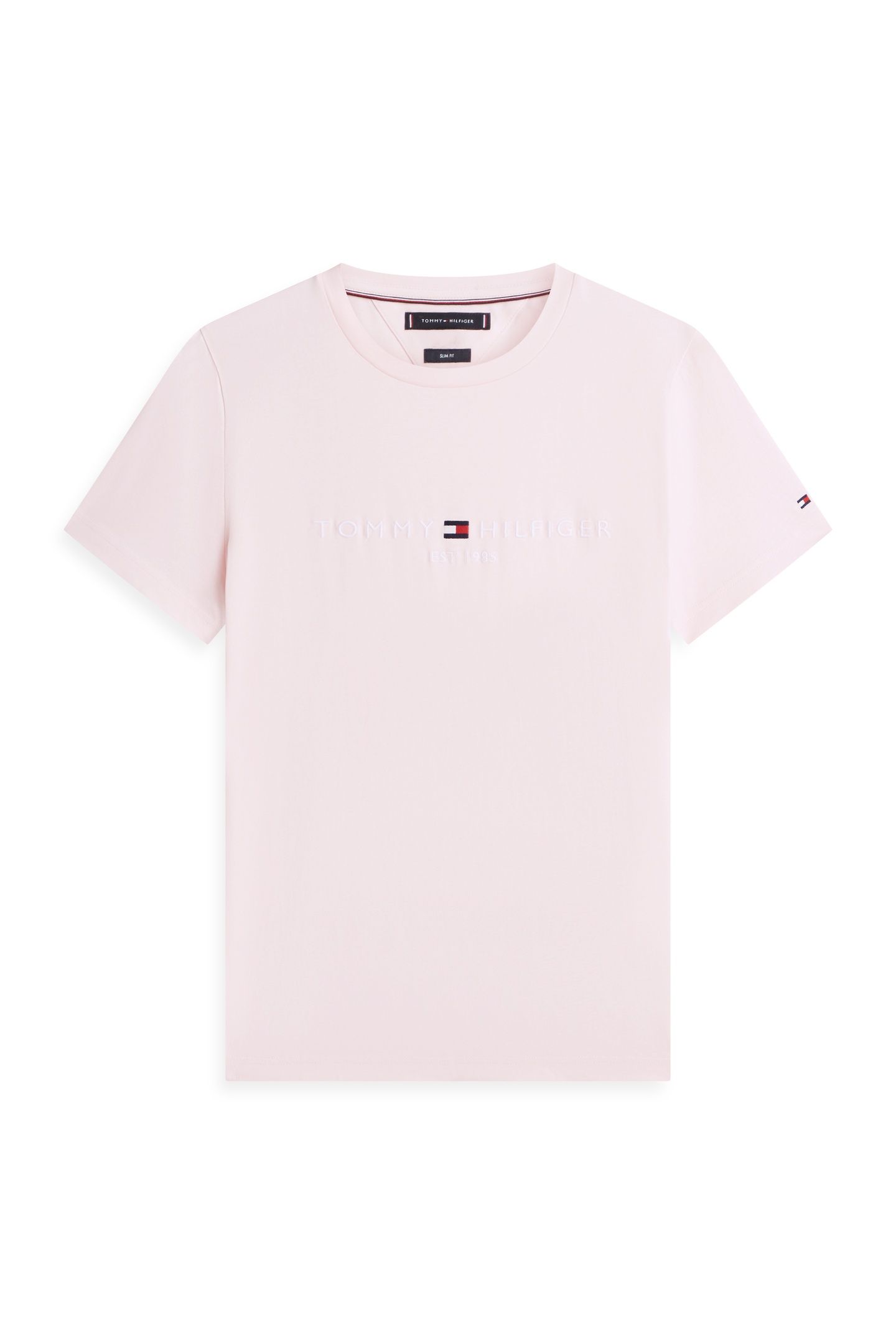 TOMMY LOGO TEE PINK LILY 4
