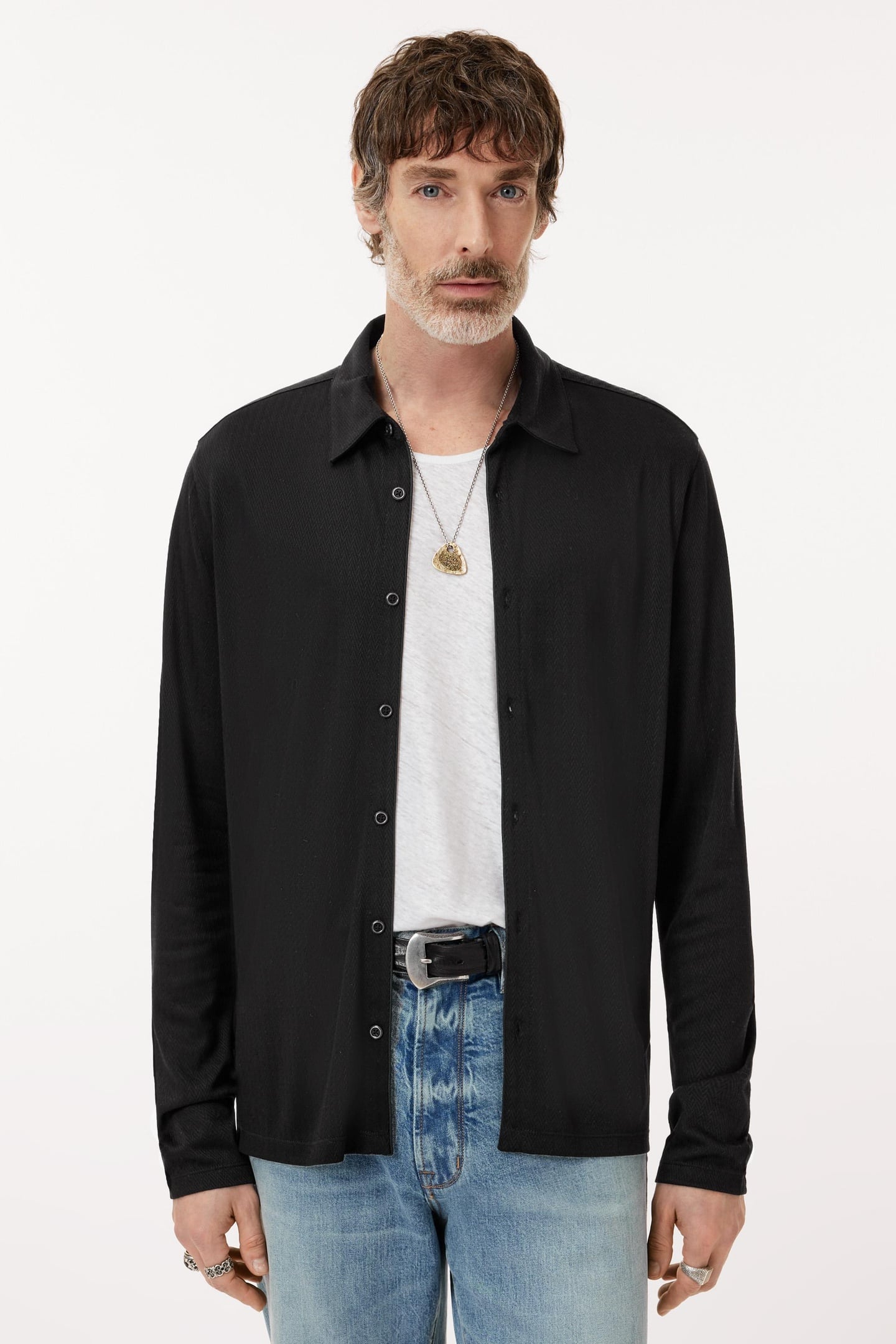 CASERTA REGULAR FIT LS COLLAR SHIRT WITH BLACK 1