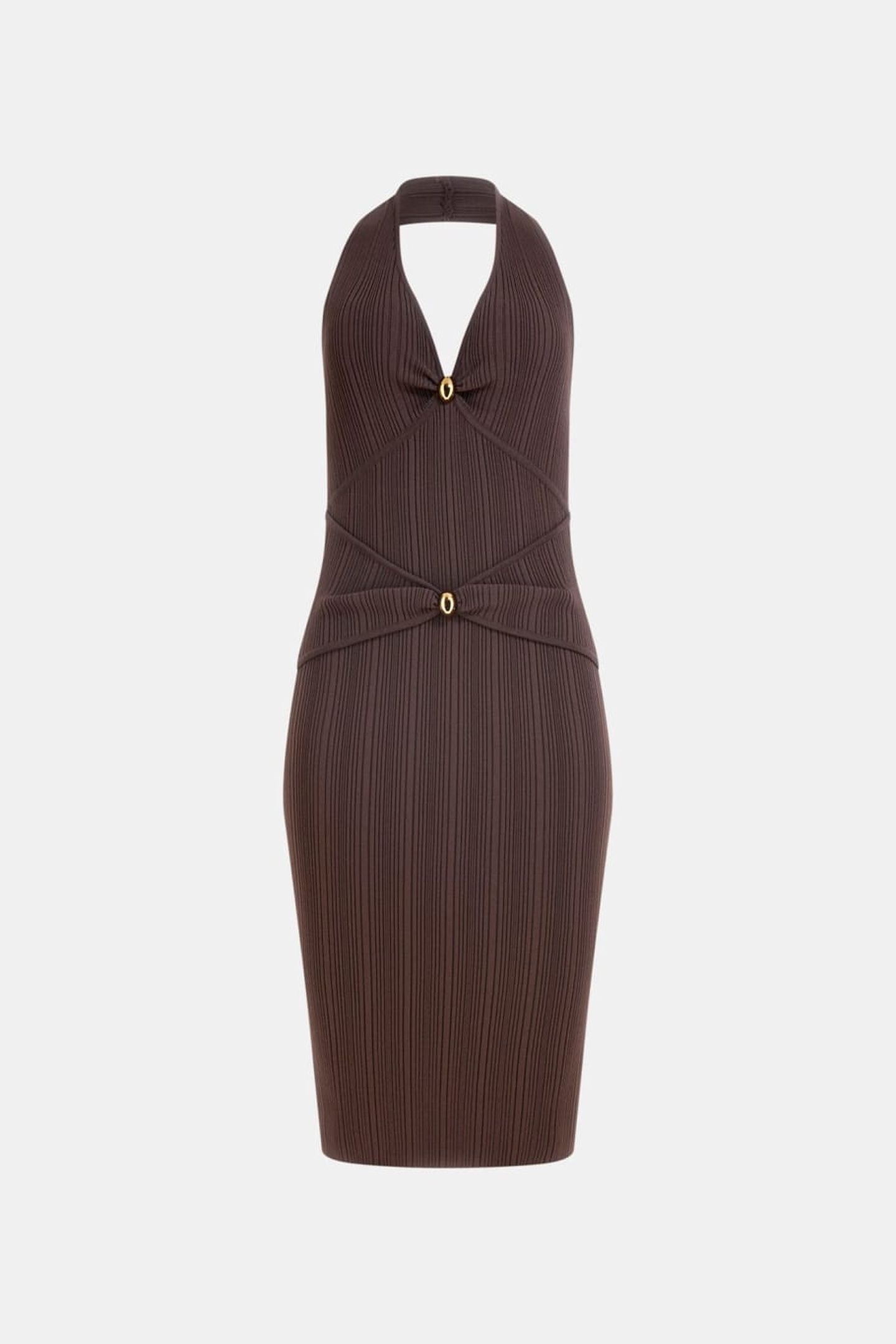 KATHLEEN HALTER DRESS RICH BROWN 8