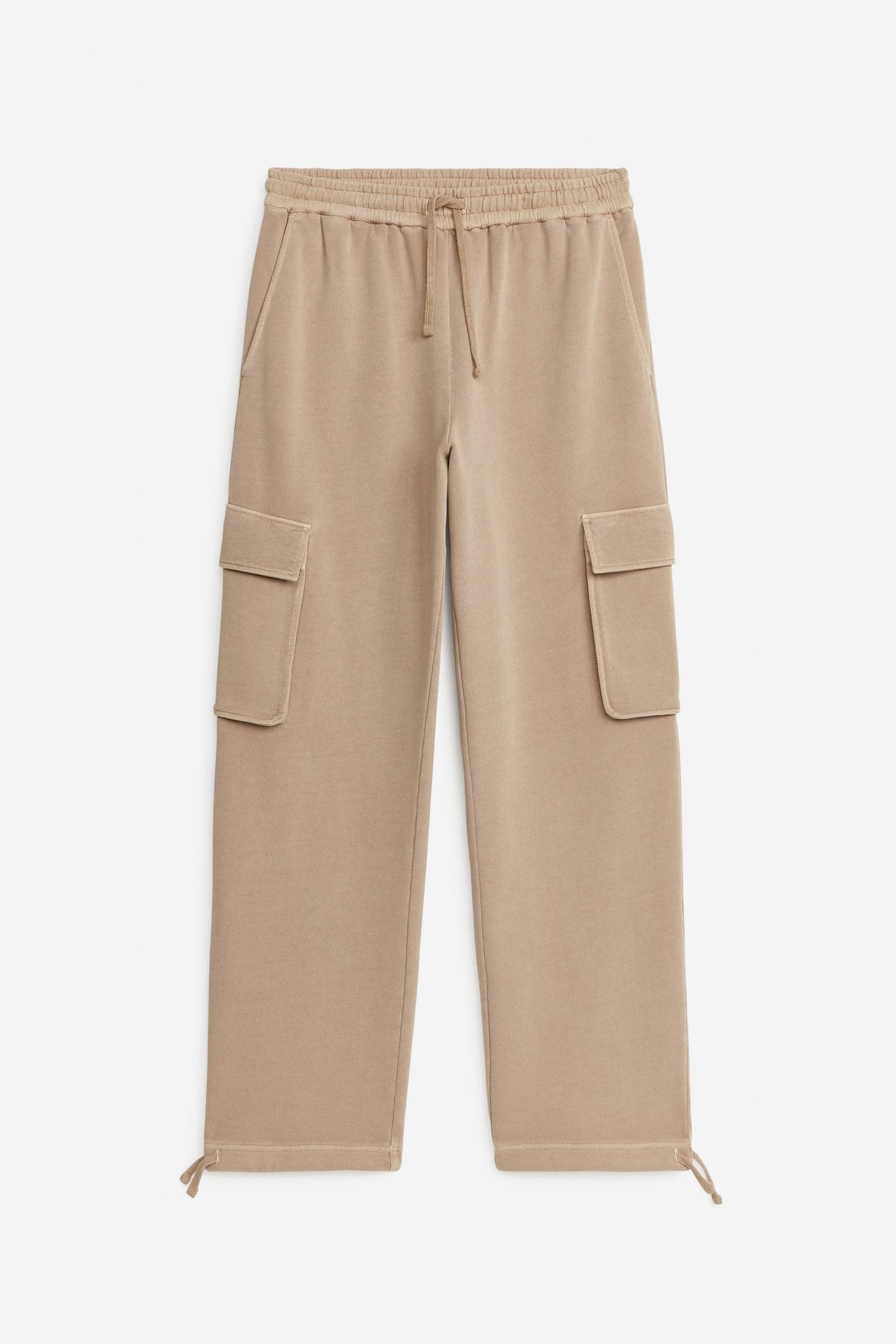 TUBE COTTON TERRY TROUSERS BEIGE 3