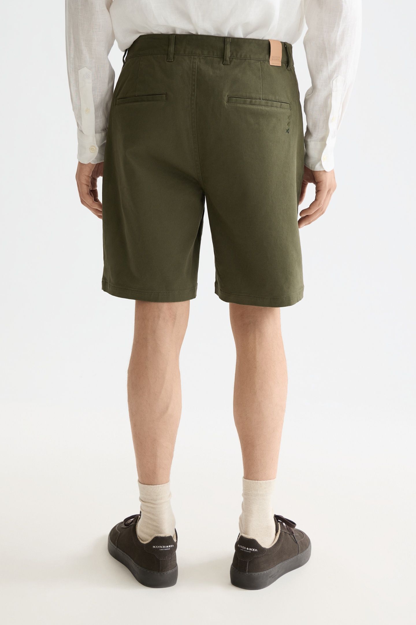 STUART COTTON-BLEND TWILL REGULAR-FIT SHORT KHAKI 3