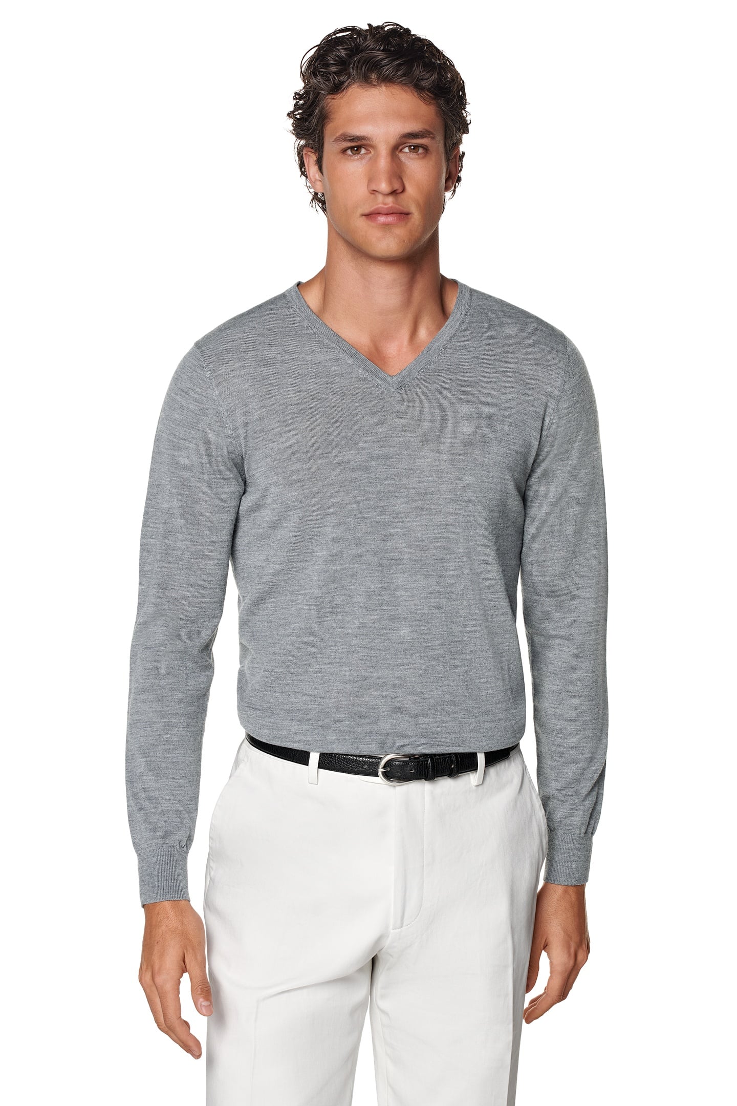 V-NECK MERINO CREW AND V NECK GREY 2