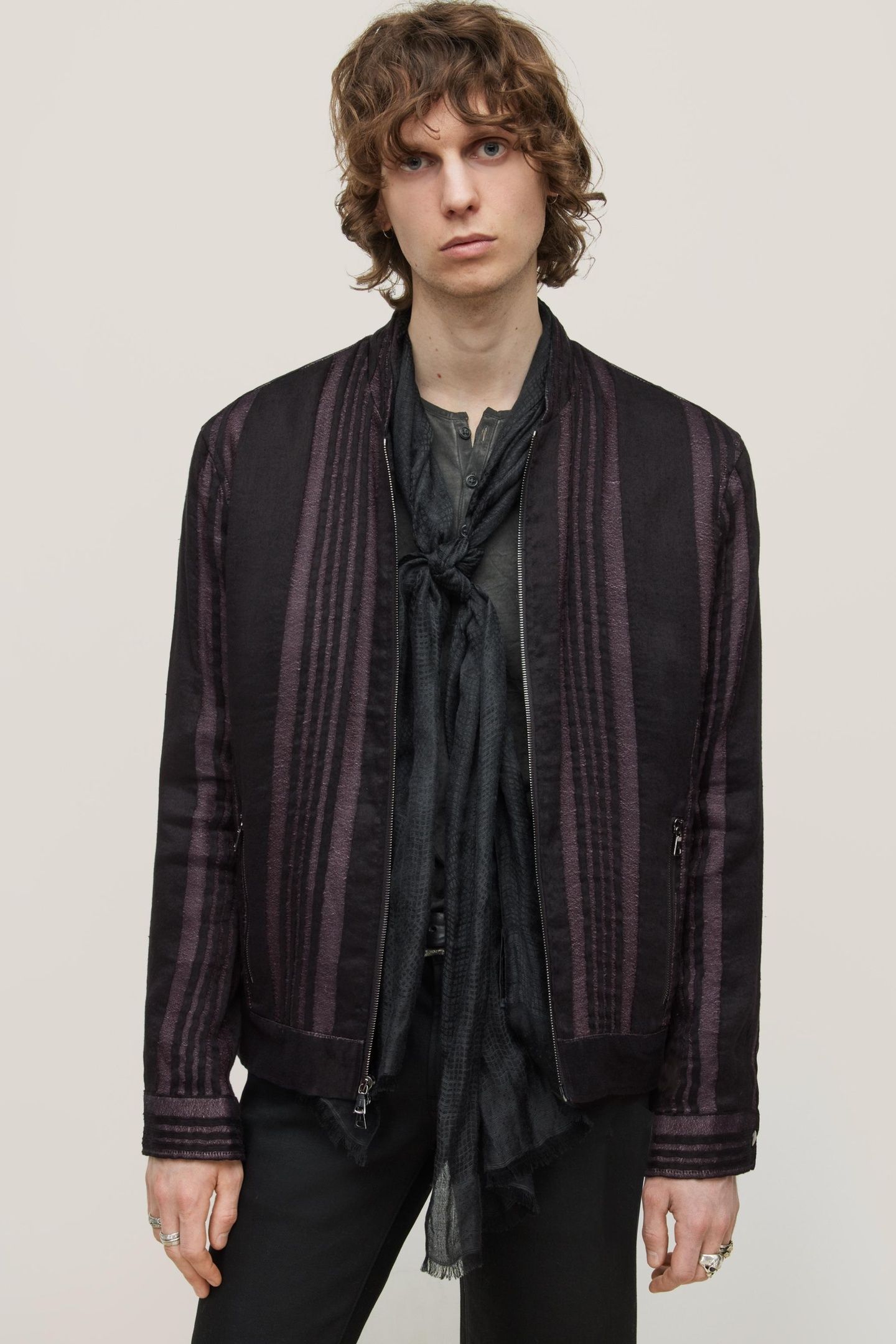 ZIP CLOSURE RACER JACKET PURPLE HALE 1