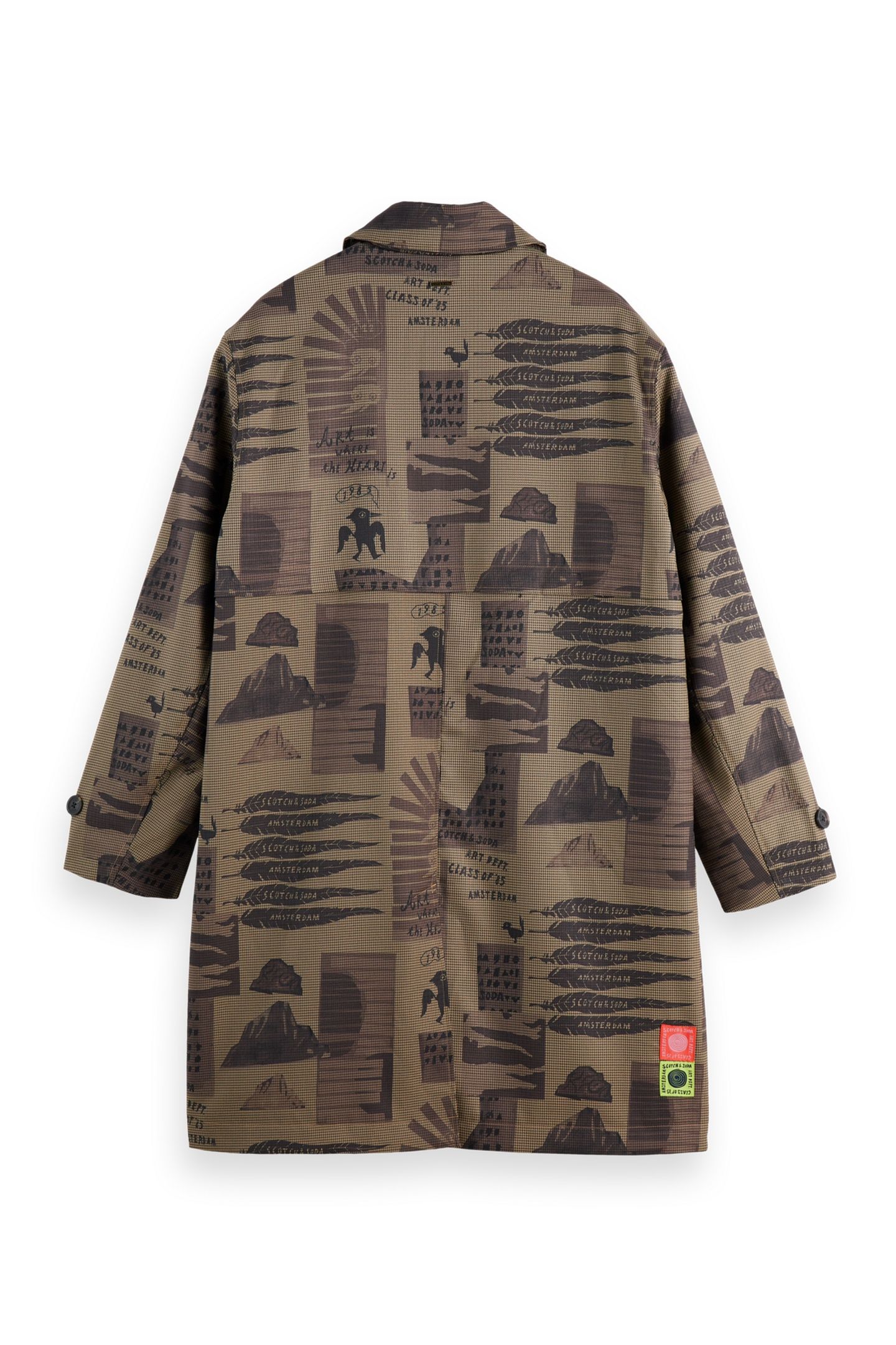 COLLAGE CAR COAT ART DEPT COLLAGE HOUNDSTOOTH 2