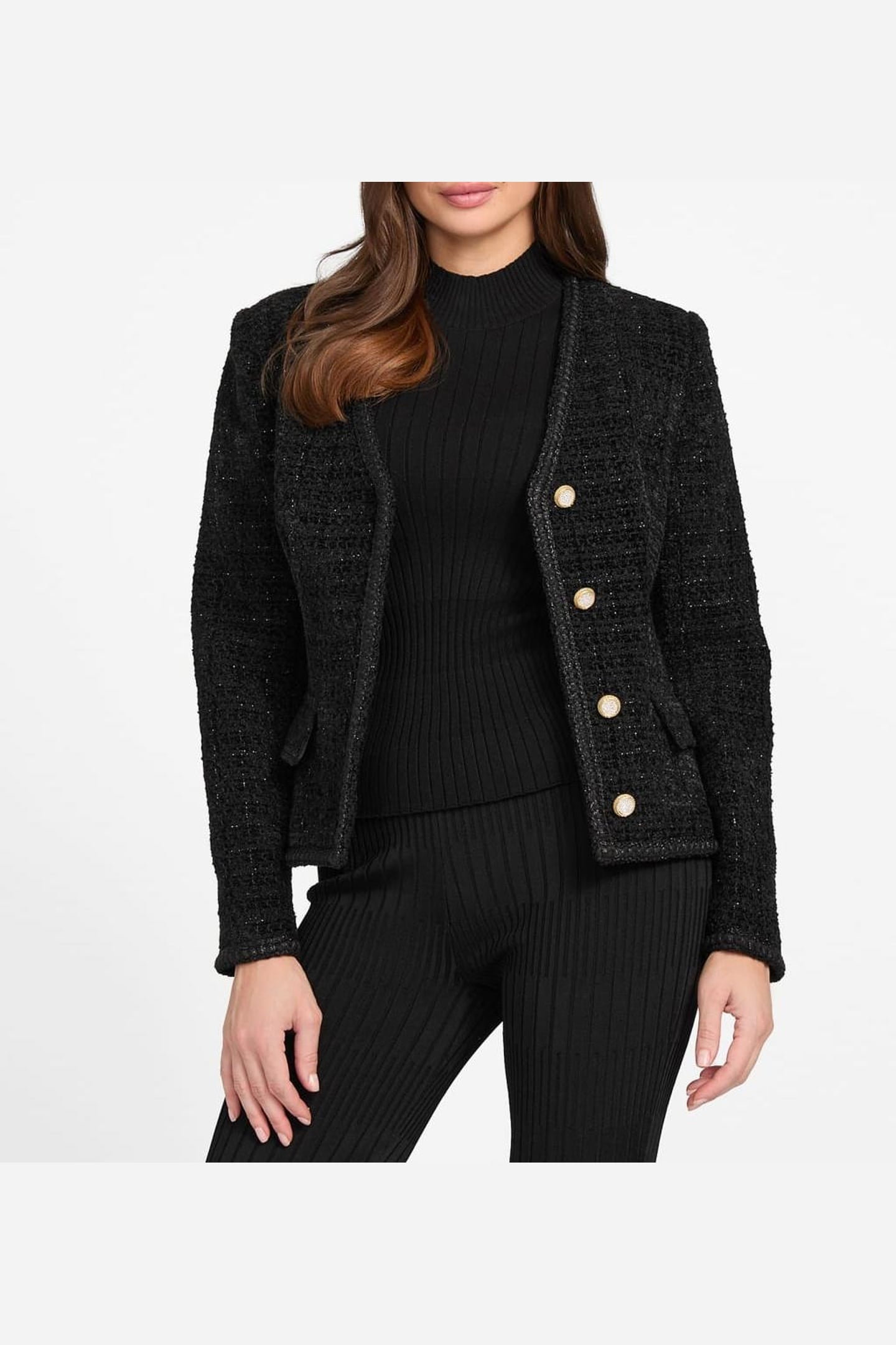 SUE BELTED BLAZER JET BLACK A996 4