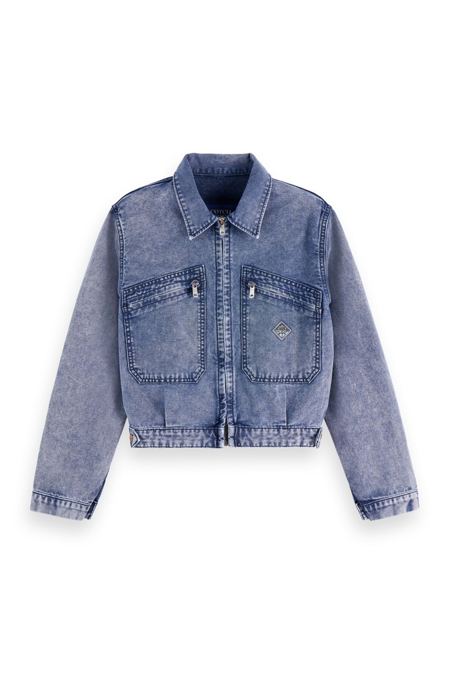 MOUNTAIN DYED DENIM CANVAS WORKWEAR JACKET NAVY 4