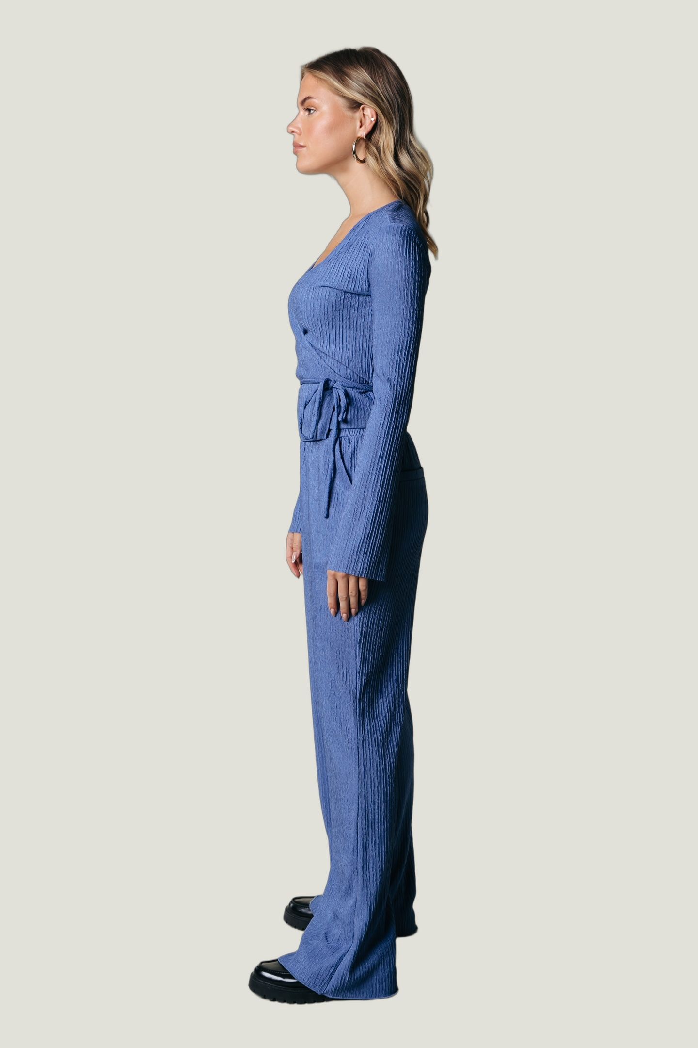 MELODY STRUCTURE STRAIGHT PANTS RAIN WASHED BLUE 3