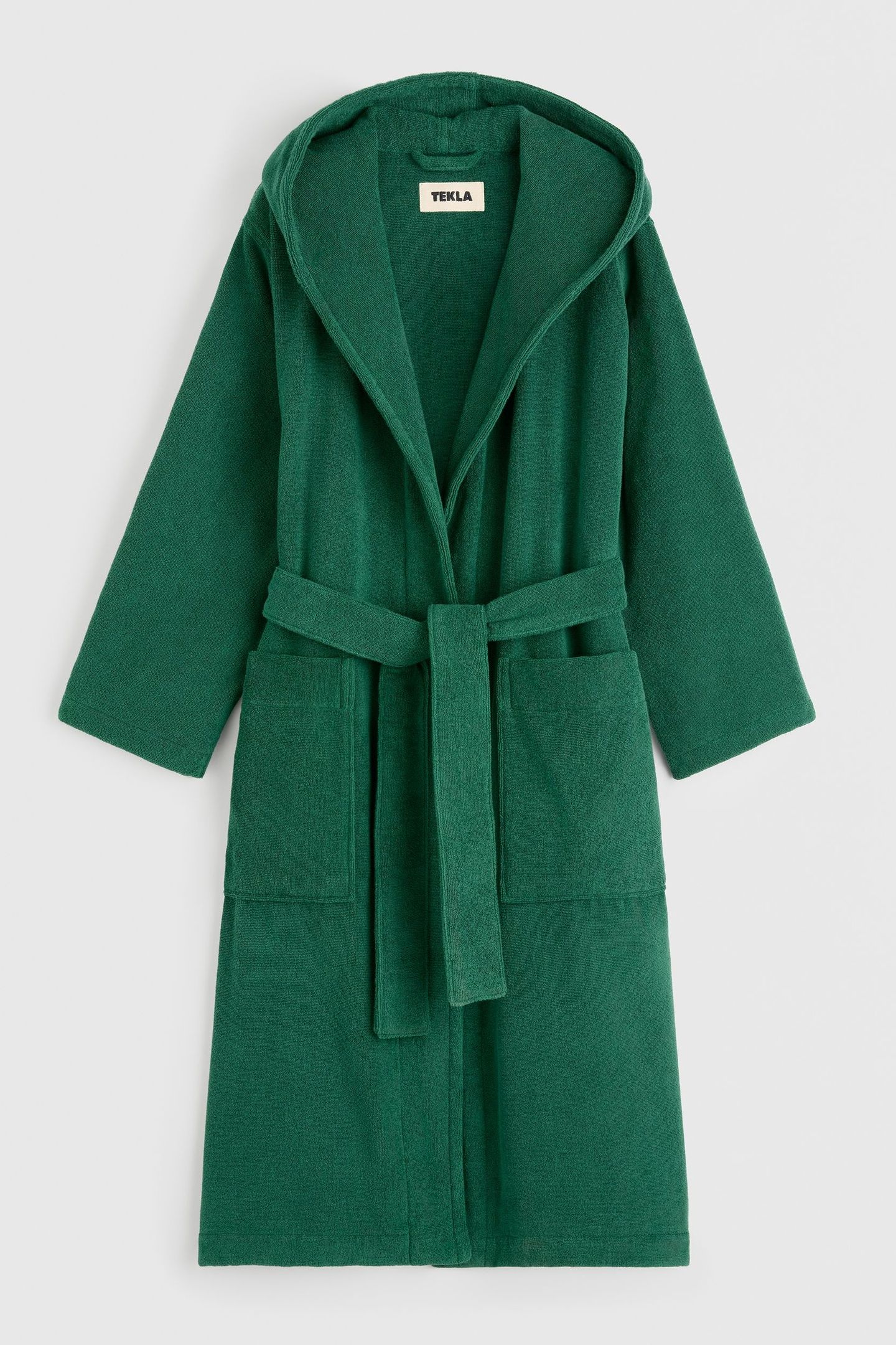 UNISEX HOODED BATHROBE TEAL GREEN 7