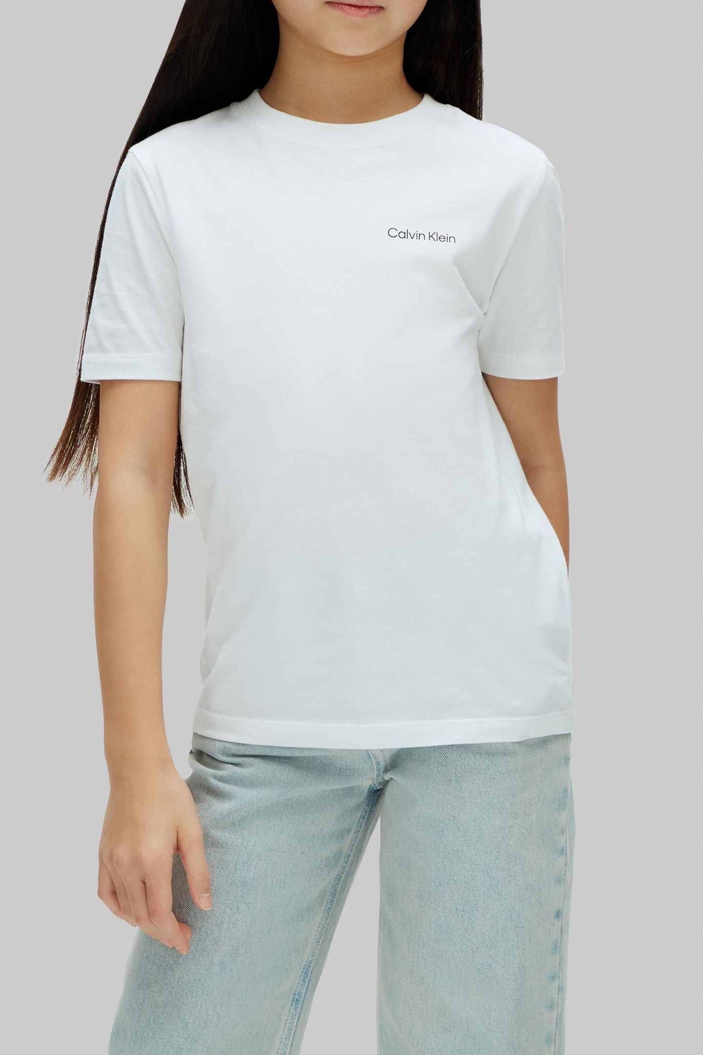 UNISEX CHEST LOGO SS T-SHIRT WHITE 2