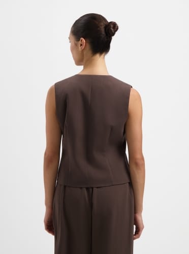 NOUS SOMMES LABELS – GINNY TIE GILET BROWN 3