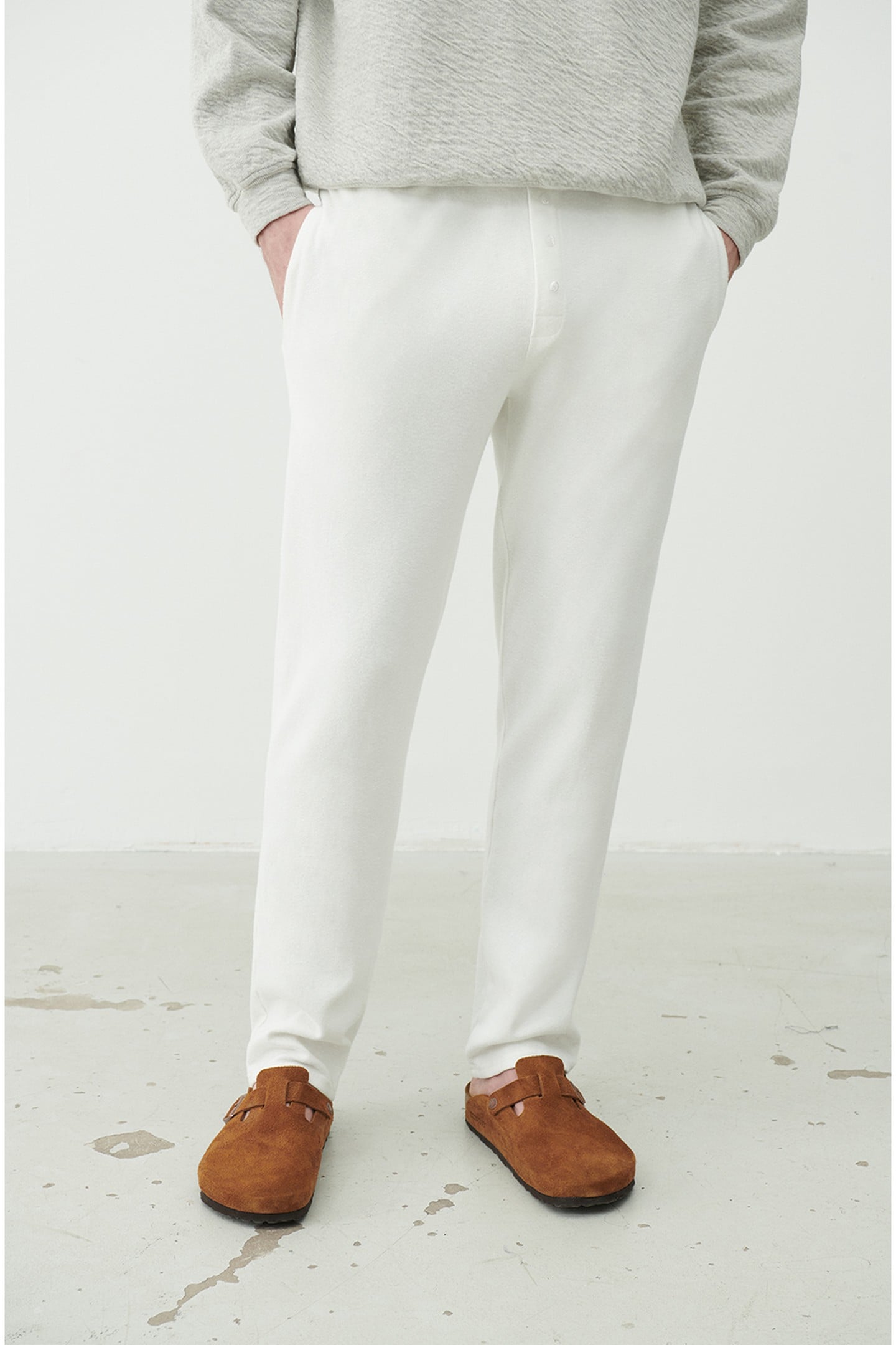 SONICAKE SWEAT PANTS BLANC 2
