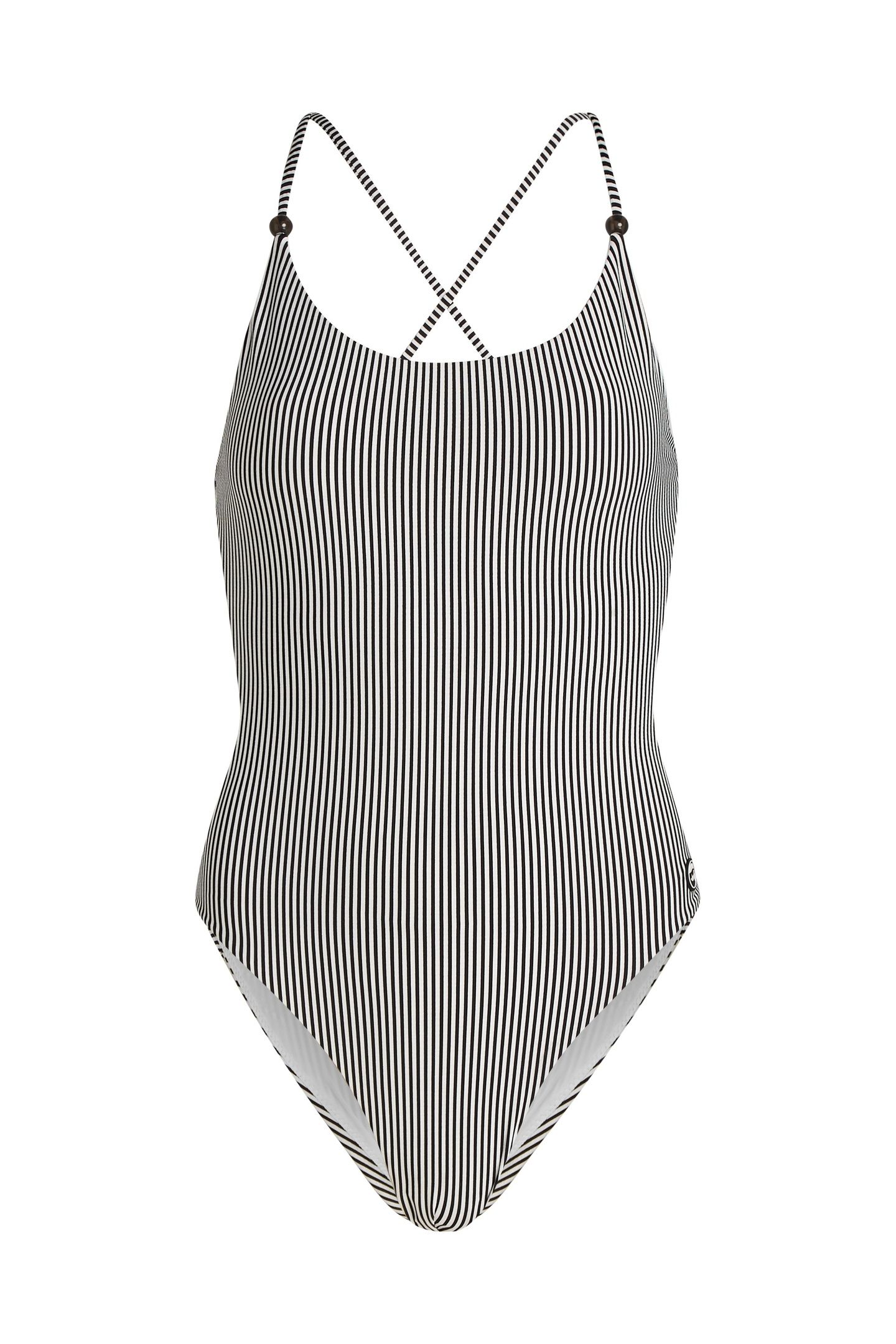 IKON STRIPE SWIMSUIT WHITE-BLACK STRIPE 3
