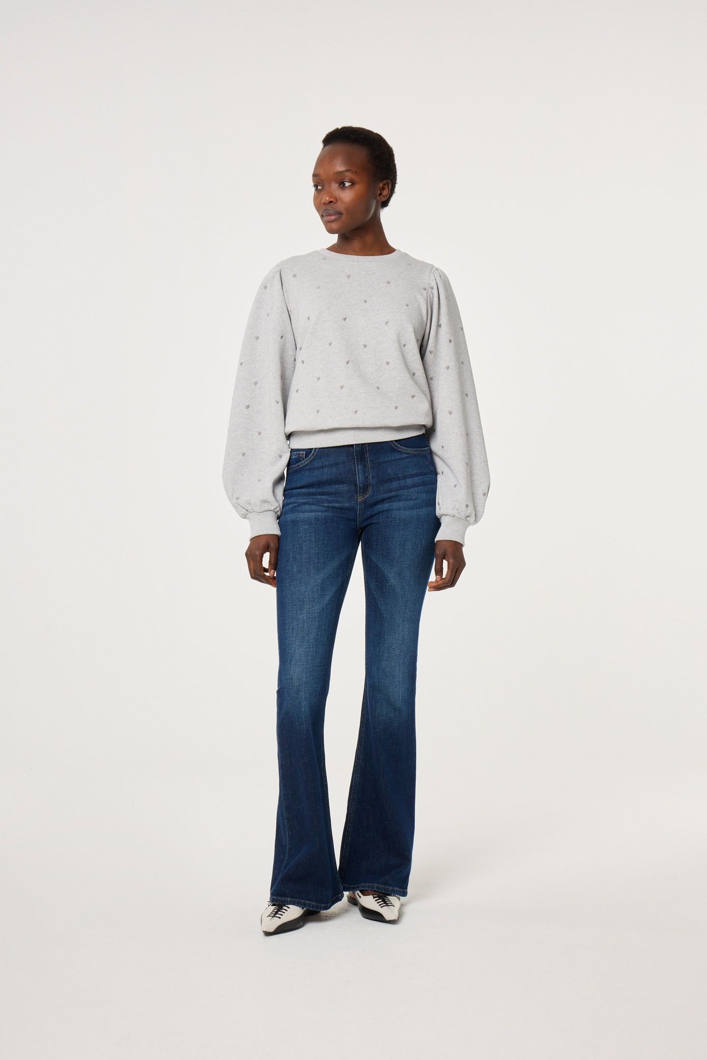 DINA SWEATER GREY MELANGE 2