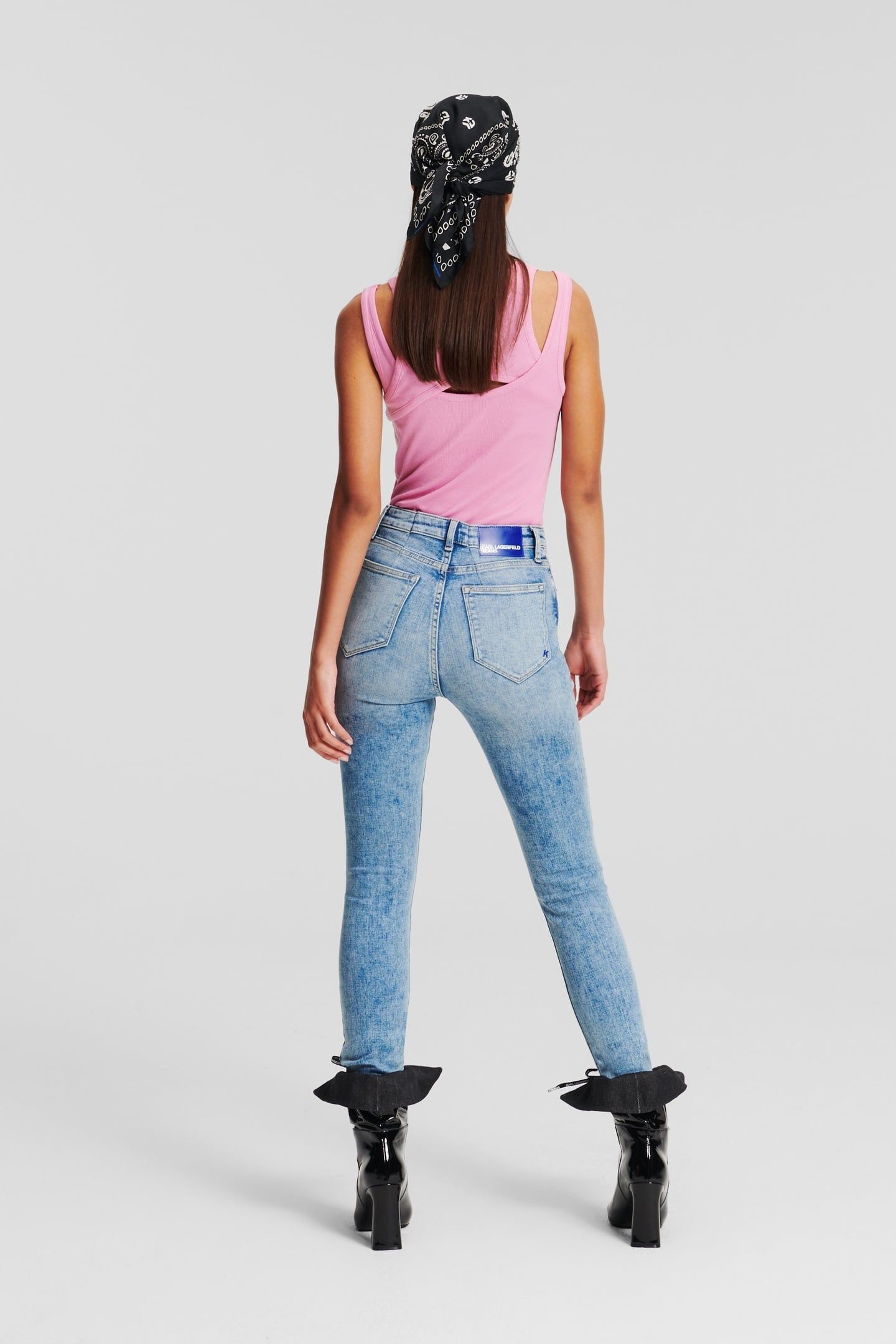 KLJ HR SKINNY SHANK DENIM VISUAL BLUE 7