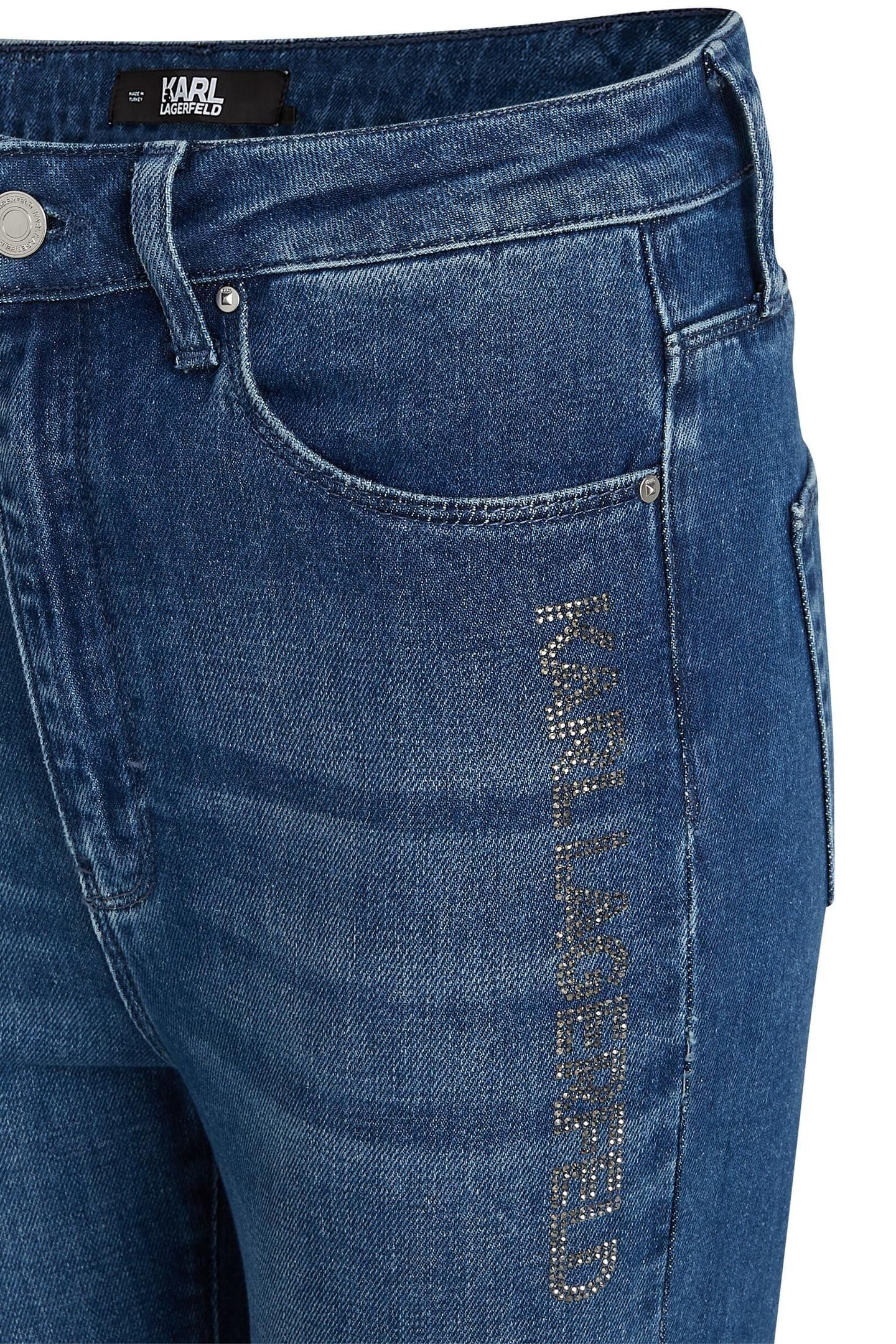 SKINNY LOGO DENIM MID BLUE 4