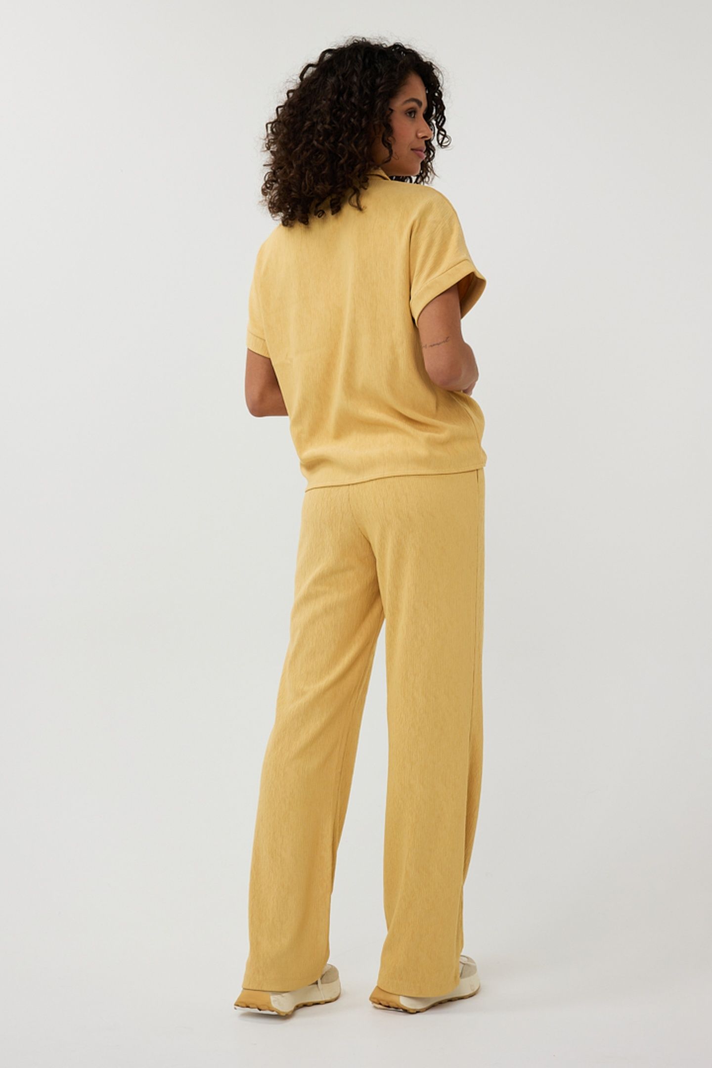 TROUSERS FANCY CRINKLE YELLOW 5