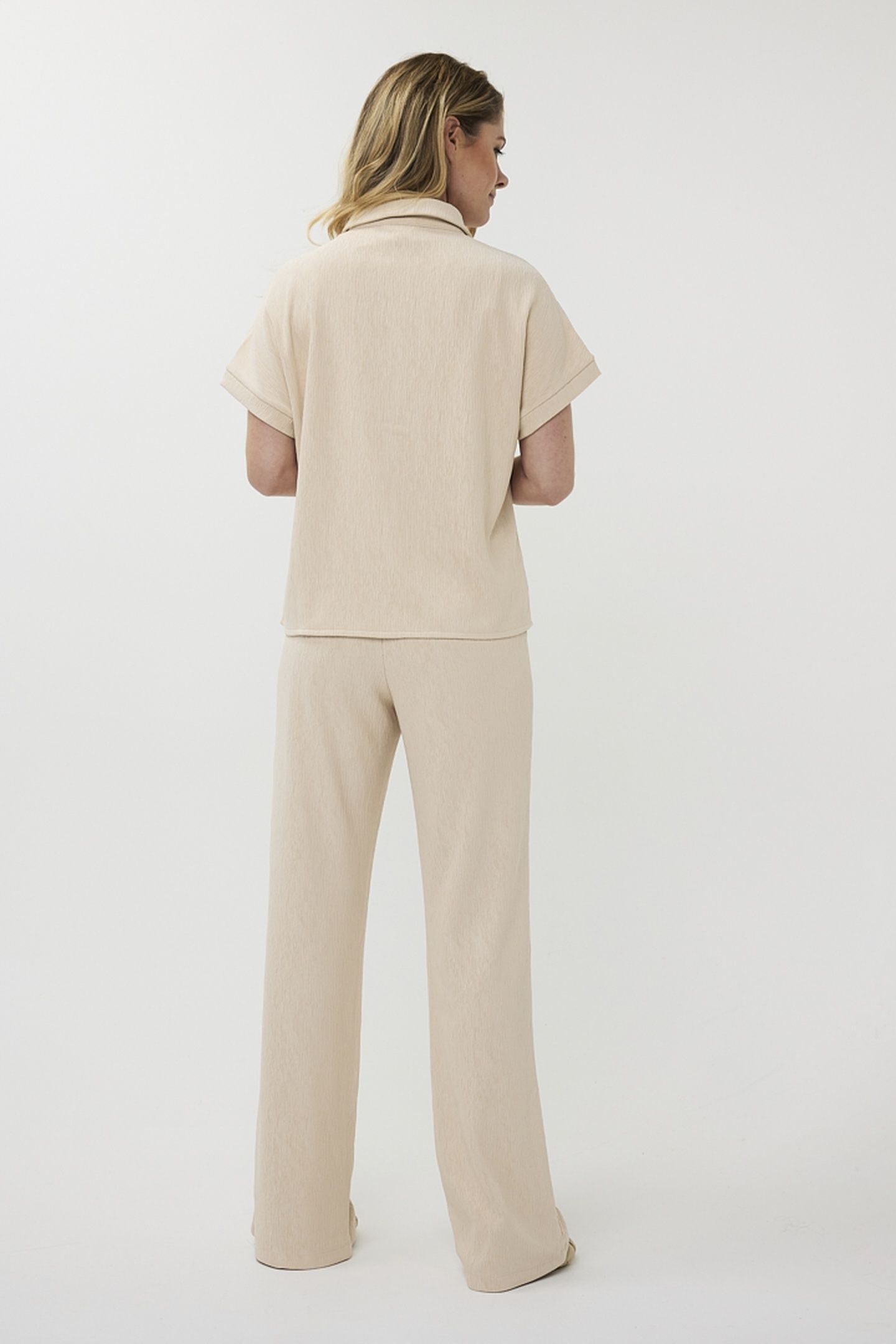 TROUSERS FANCY CRINKLE LIGHT SAND 4