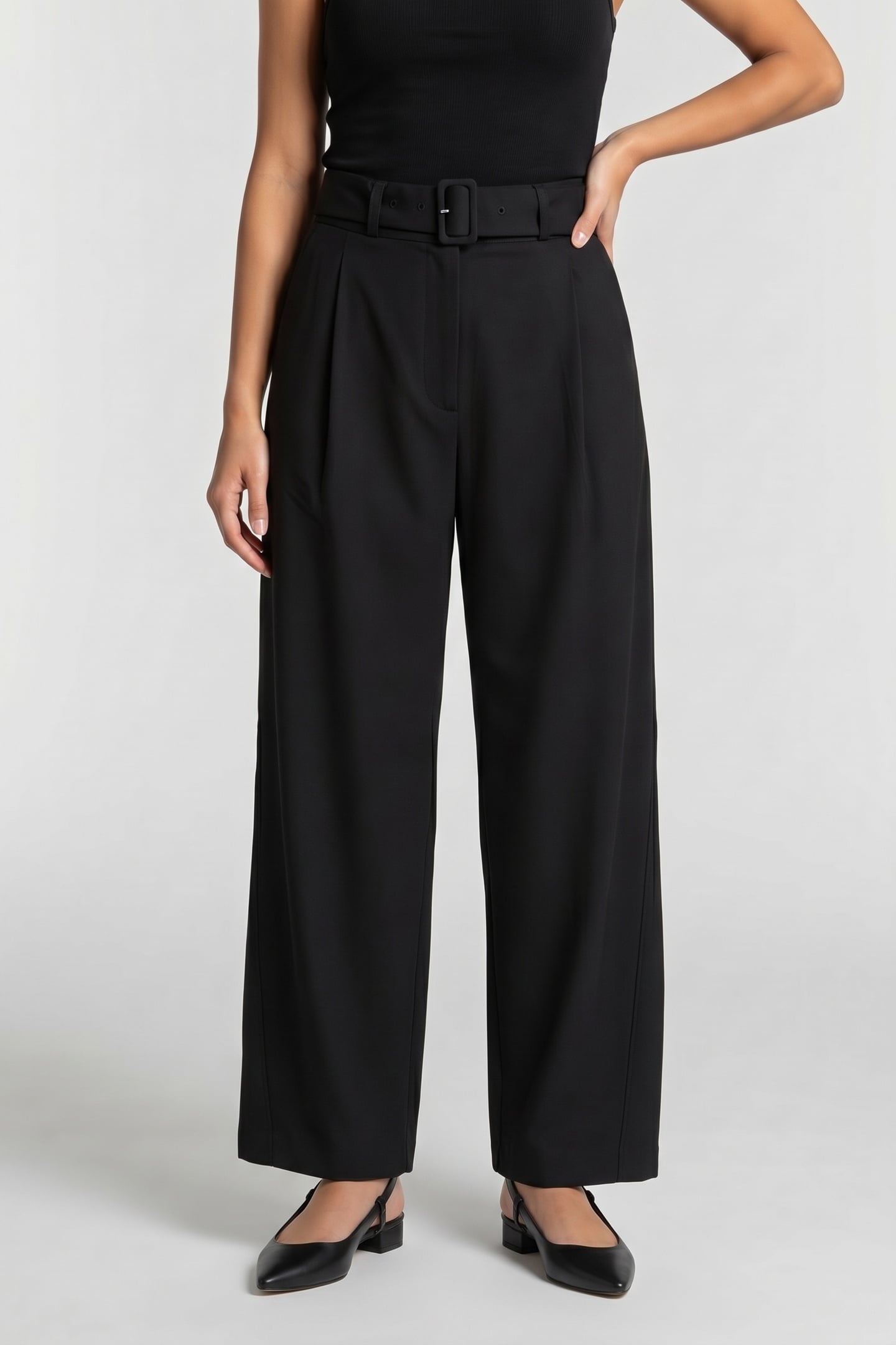 ANNA WOOL TROUSER BLACK 1