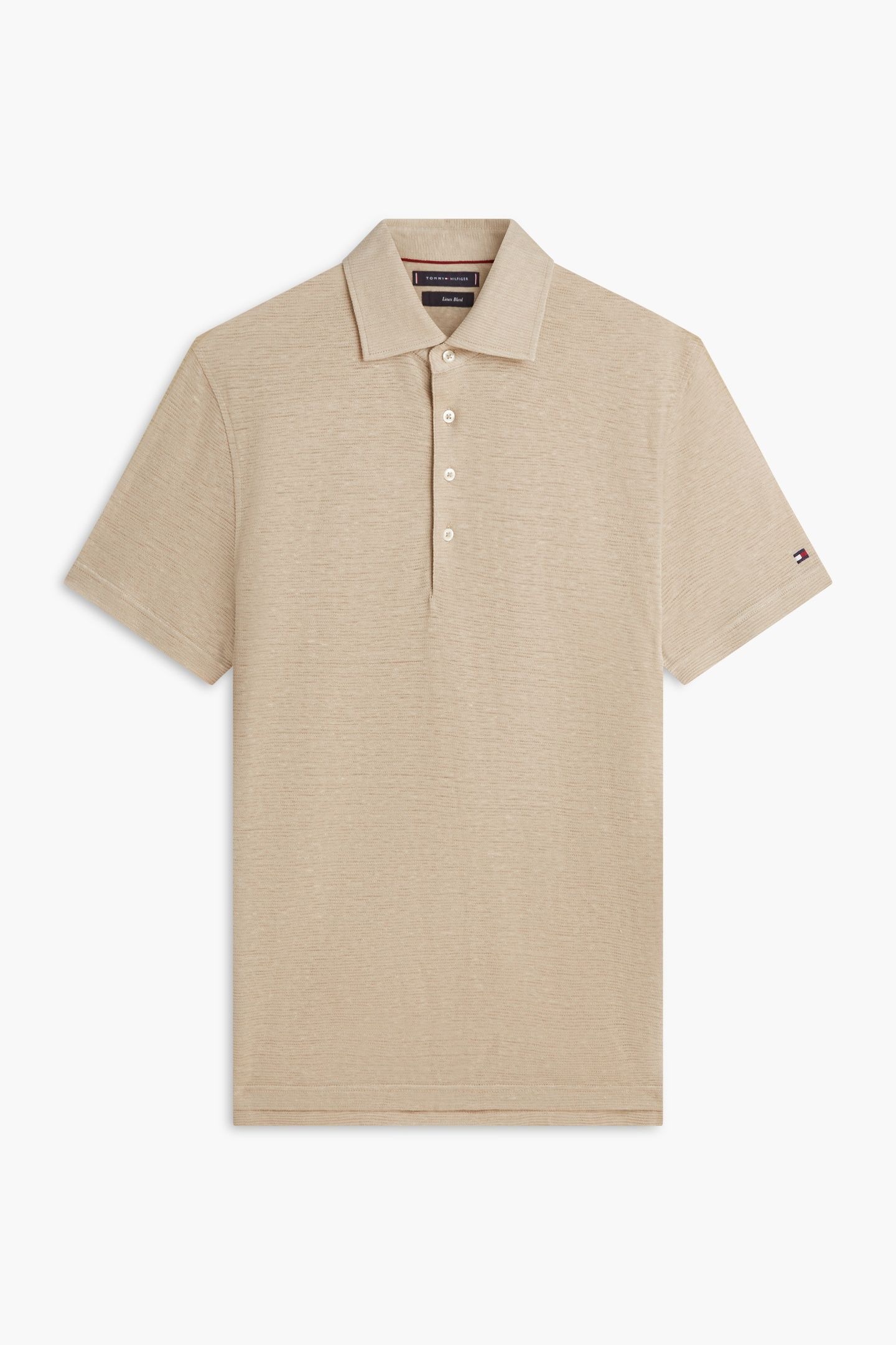 DC SPREAD COLLAR LINEN POLO SANDALWOOD 4