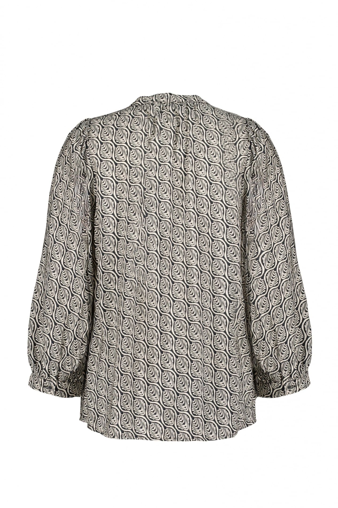 BLOUSE TALE FEATHER GREY WITH PALETTE PRINT 6