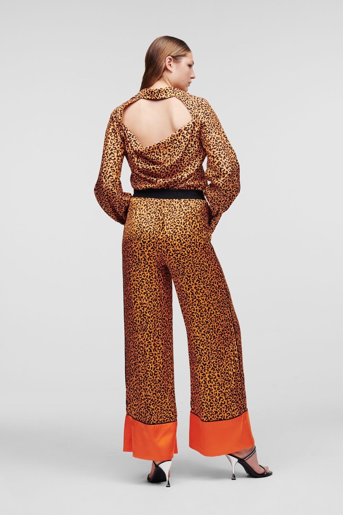 LEO PRINTED WIDELEG PANTS KARL LEOPARD ORANGE 2