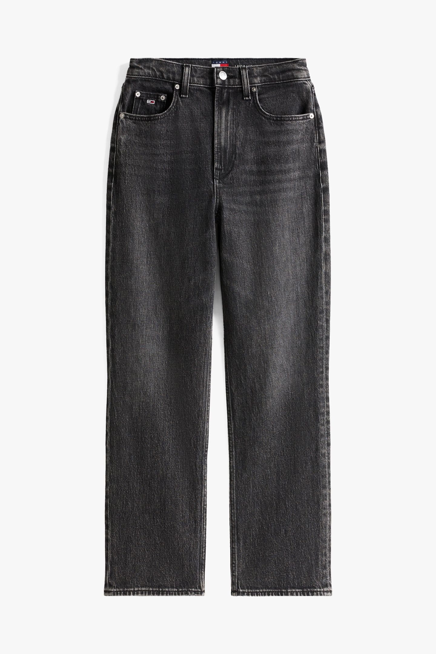 LAYLA HR SLIM STRAIGHT JEANS DENIM WASHED BLACK 4