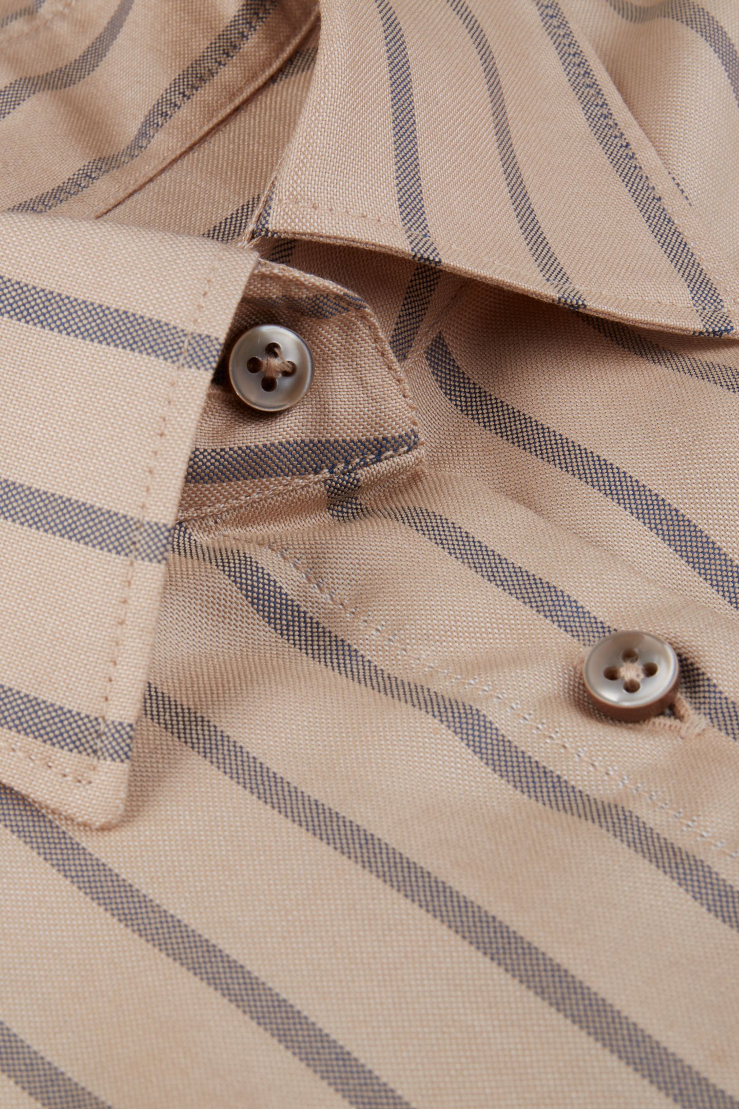 DINA SHIRT, LONG BEIGE STRIPE 4