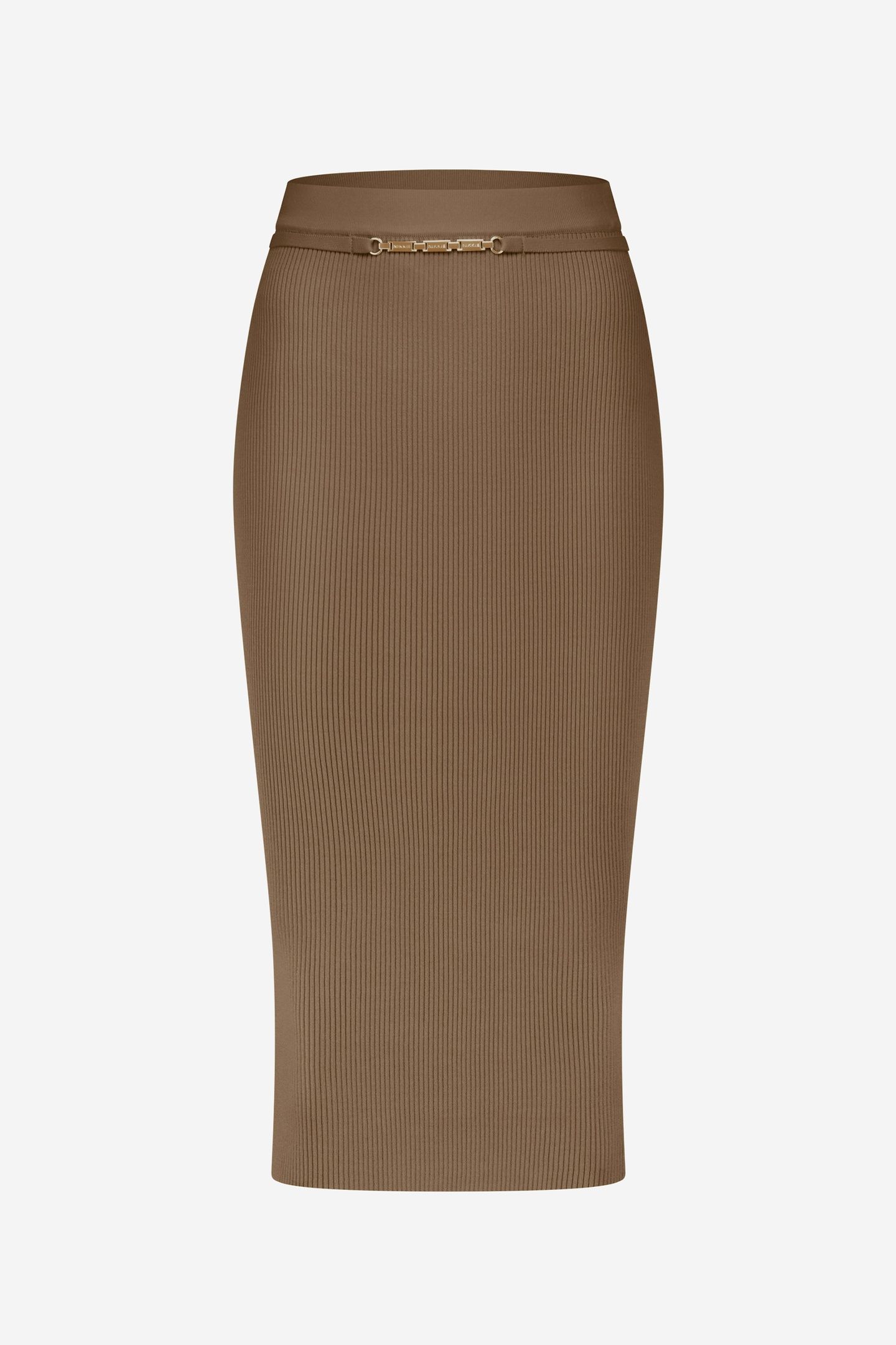 KOCHI MIDI SKIRT OAKED WOOD 2