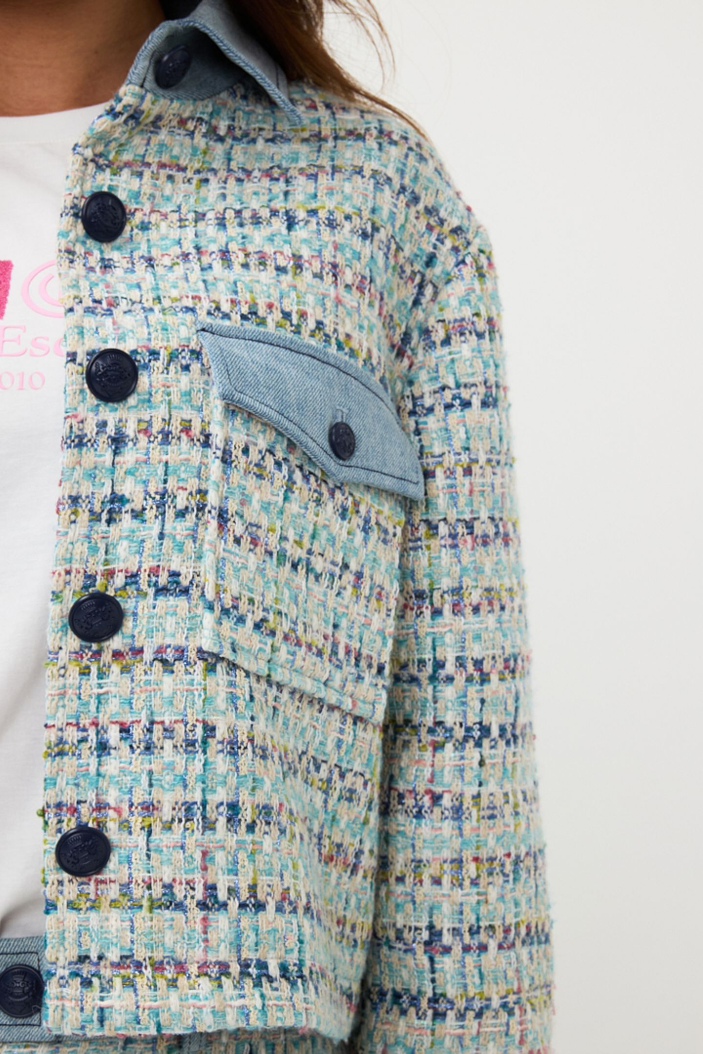 JACKET TWEED JEANS ACCENT BLUE 8