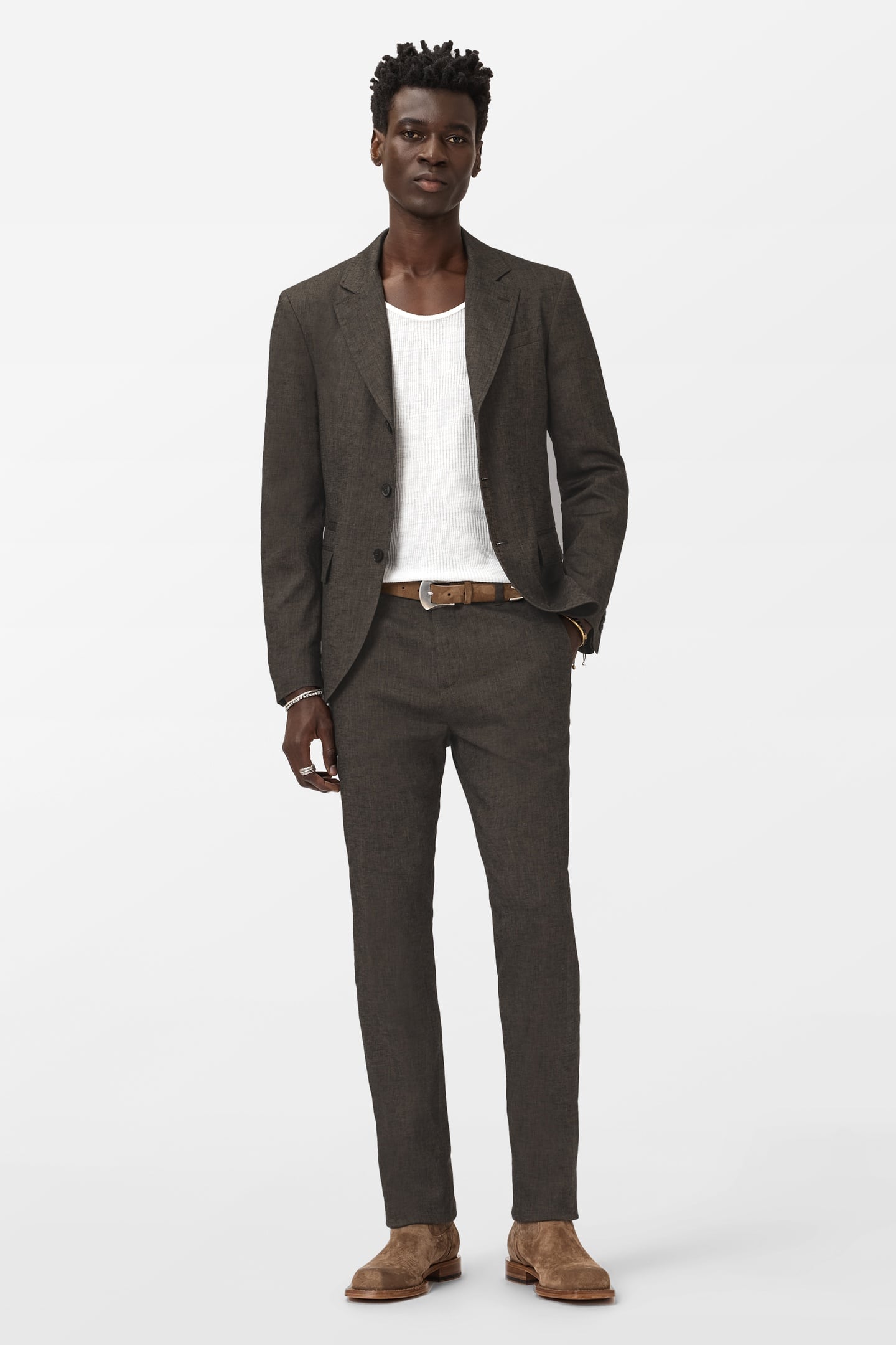 MERCER PANTS - SLIM FIT PANTS WITH WELT MUSHROOM 2