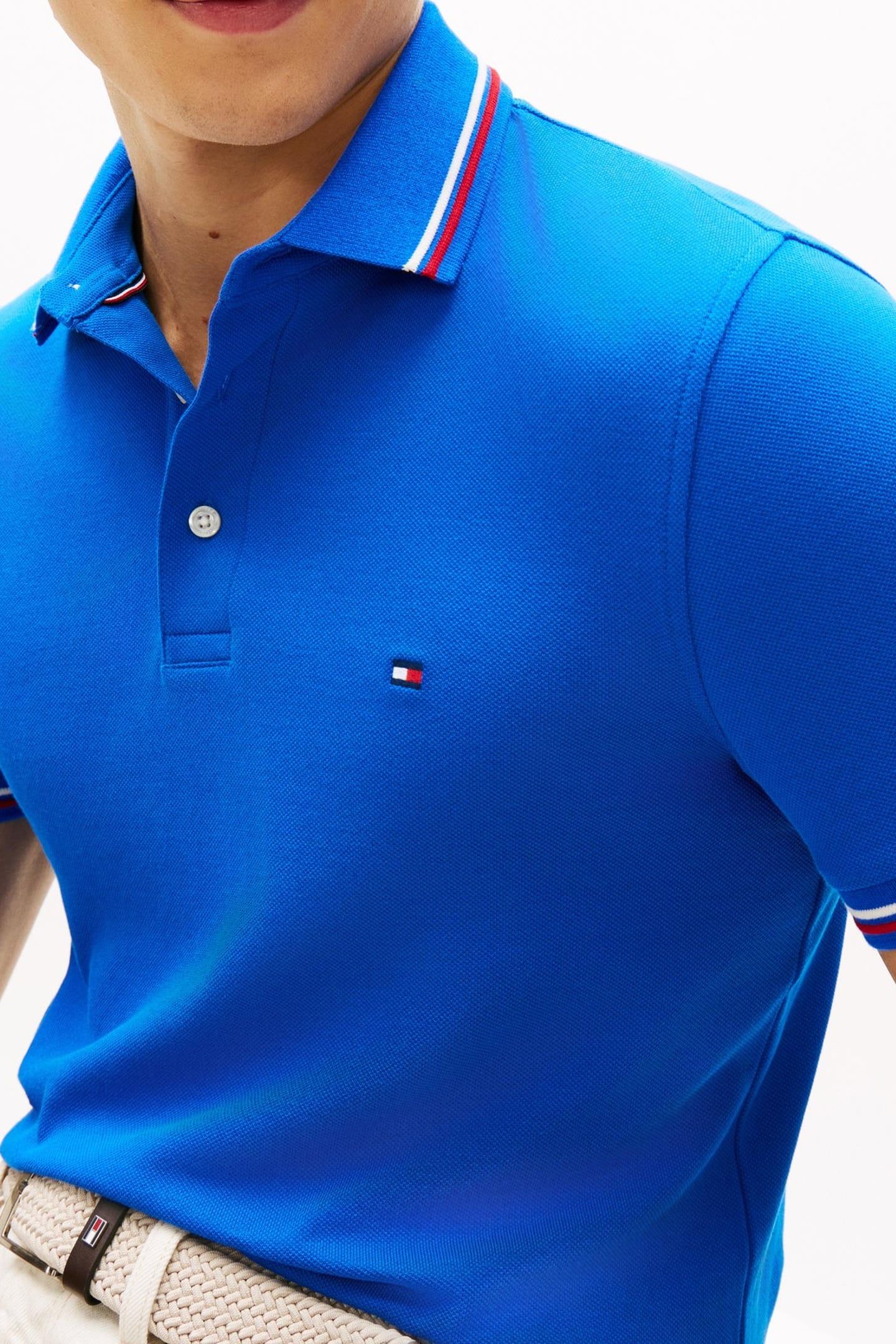 TIPPED SLIM FIT POLO REGAL BLUE 5
