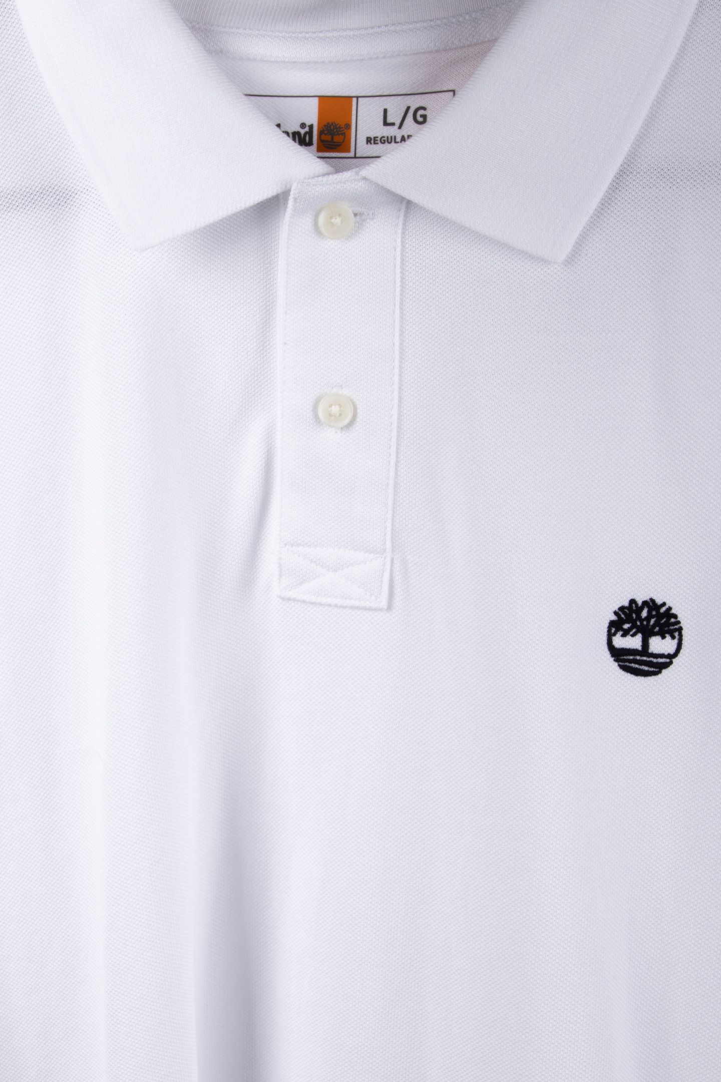 BRANDED COLLAR SHORT SLEEVE POLO WHITE 4